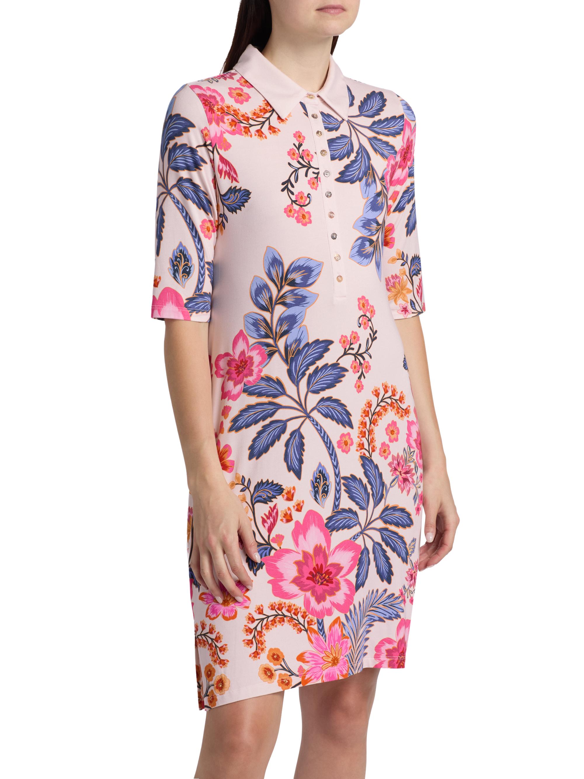 Johnny Was Women's The Janie Favorite Floral Polo Shirtdress - Lirelle | Thumbnail 4
