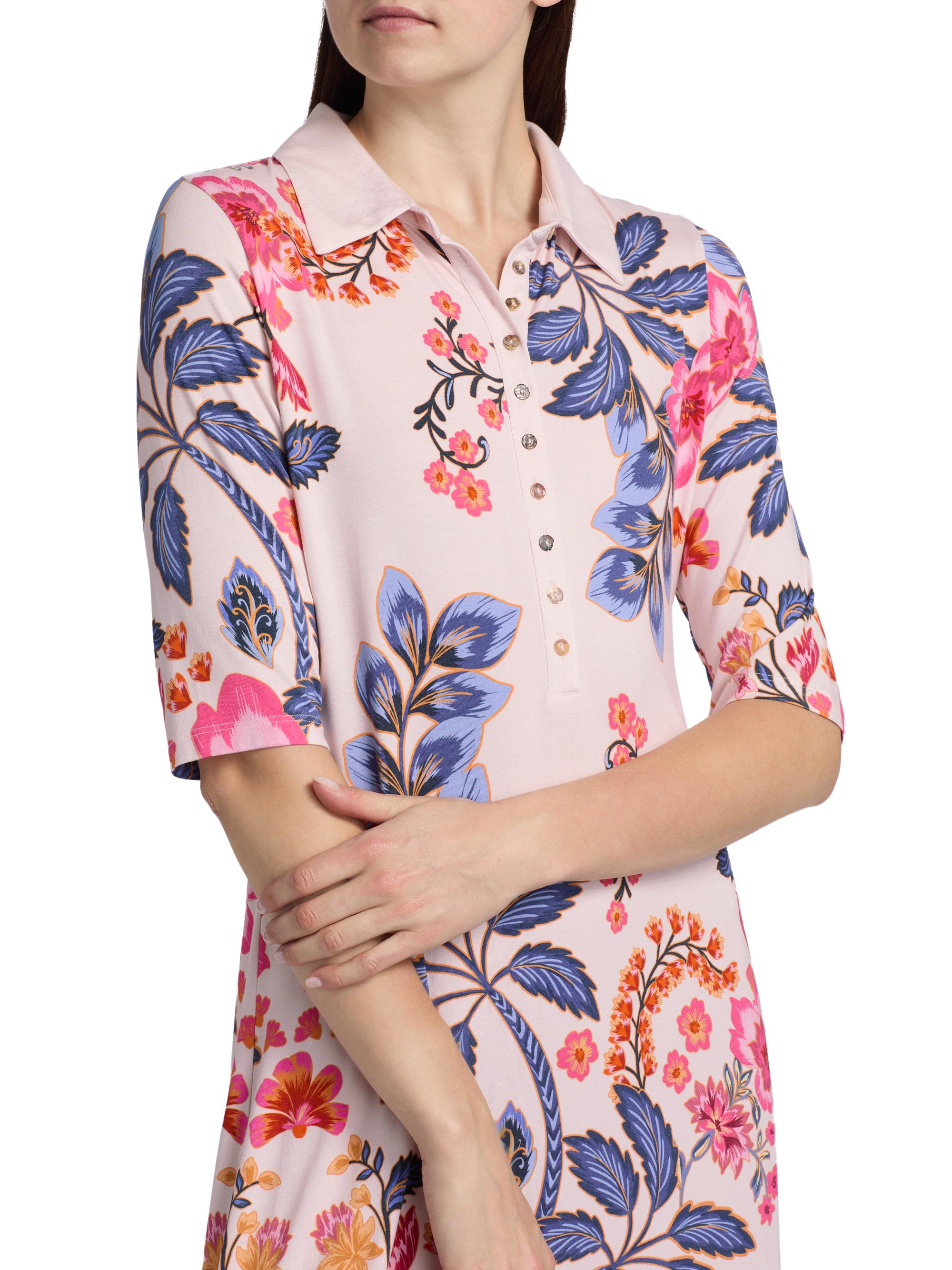 Johnny Was Women's The Janie Favorite Floral Polo Shirtdress - Lirelle | Thumbnail 6