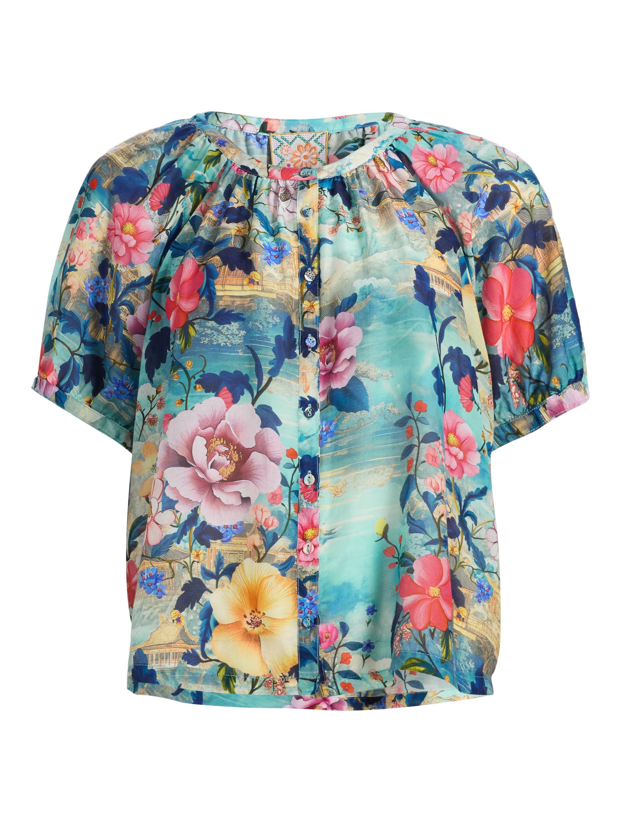 Johnny Was Avah Chemis Floral Button-Front Shirt | Saks Fifth Avenue