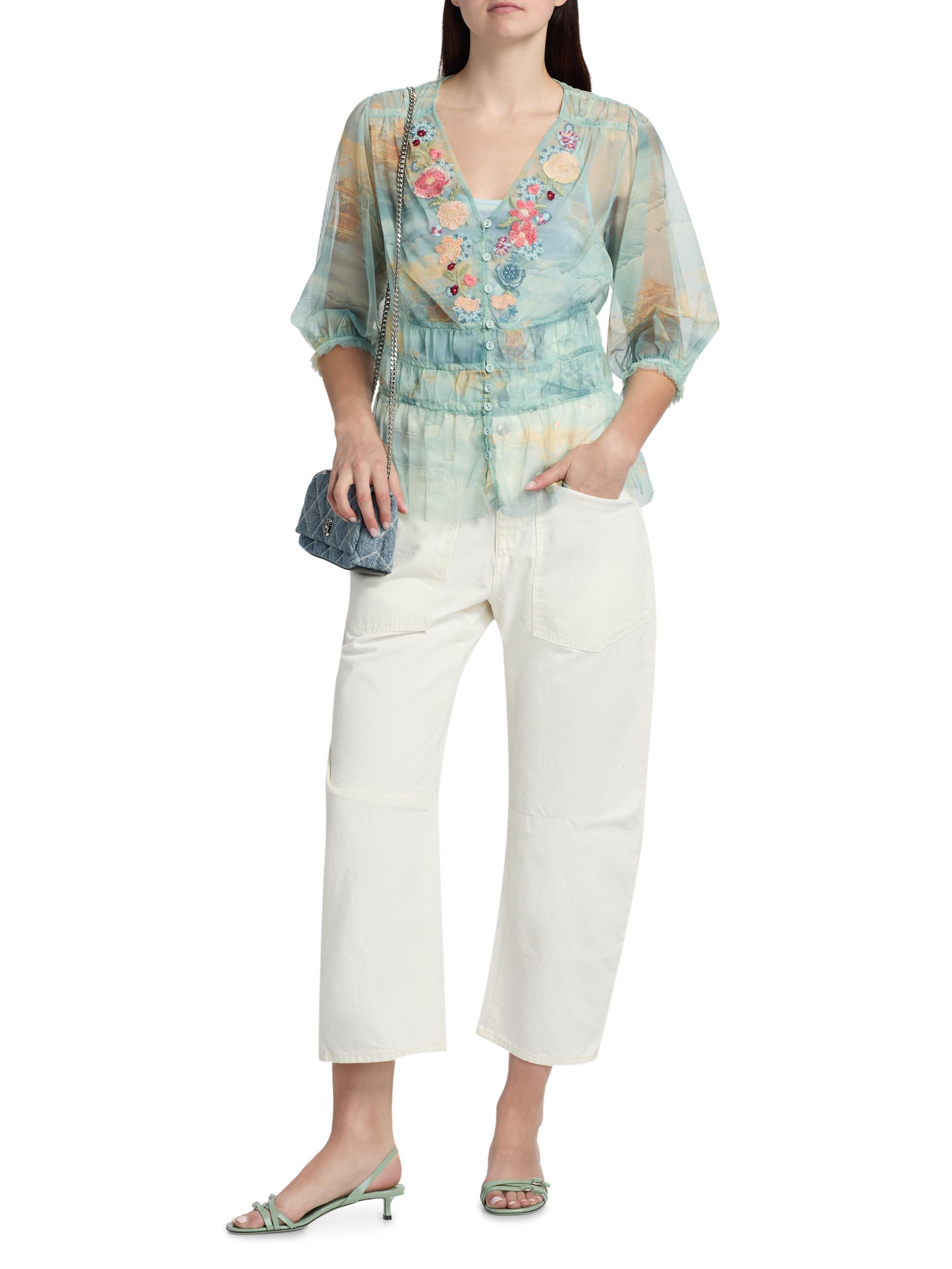 Johnny Was Women's Mazzy Enrika Ruched Blouse - Enrika | Thumbnail 2