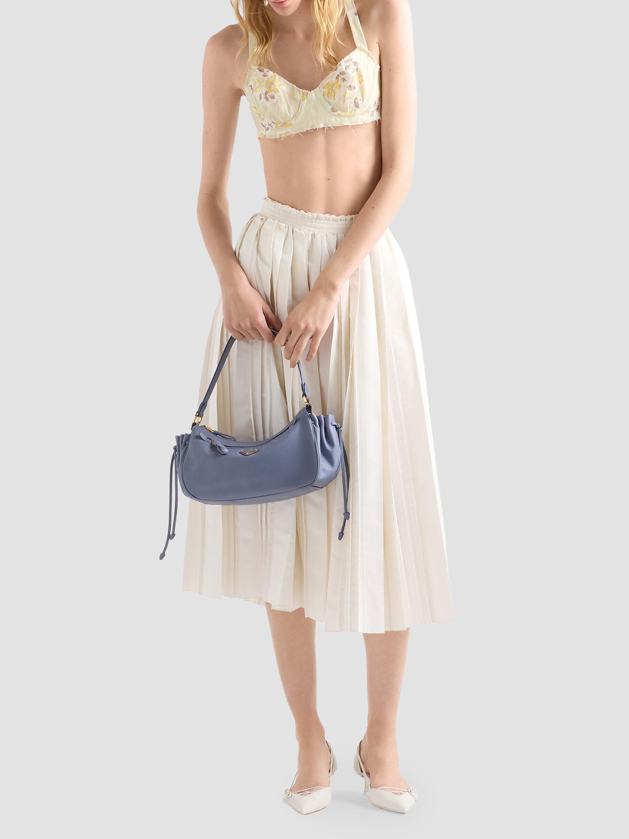 Prada Women's Leather Top Handle Bag - Blue | Thumbnail 9