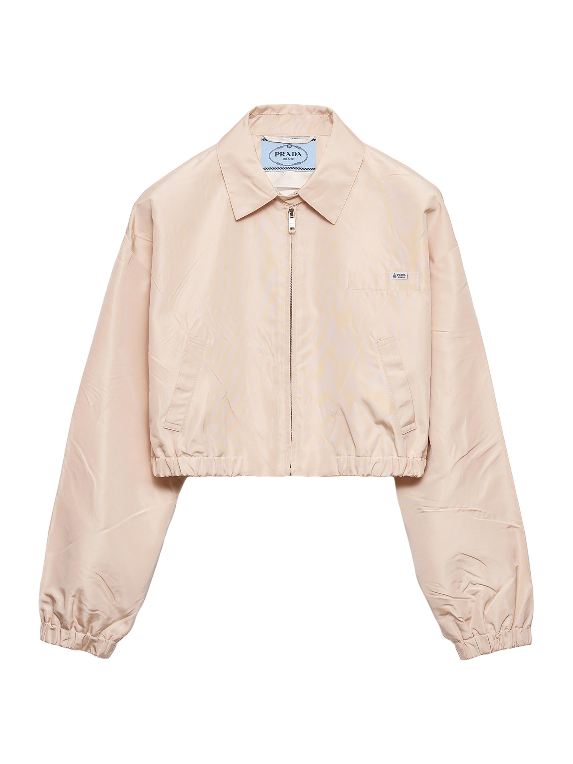Prada Women's Faille Blouson Jacket - Beige Khaki