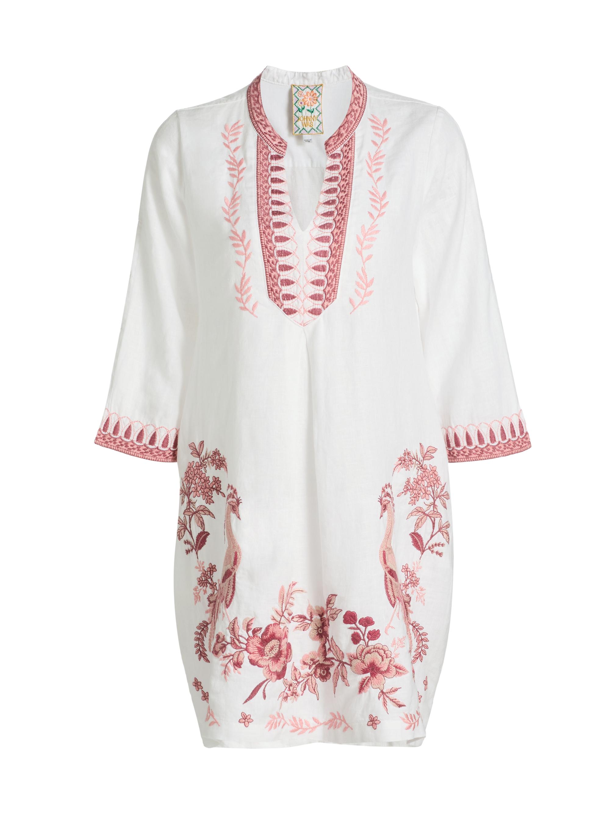 johnny was barbara mini dress Johnny Was Barbara Silk-blend Dress