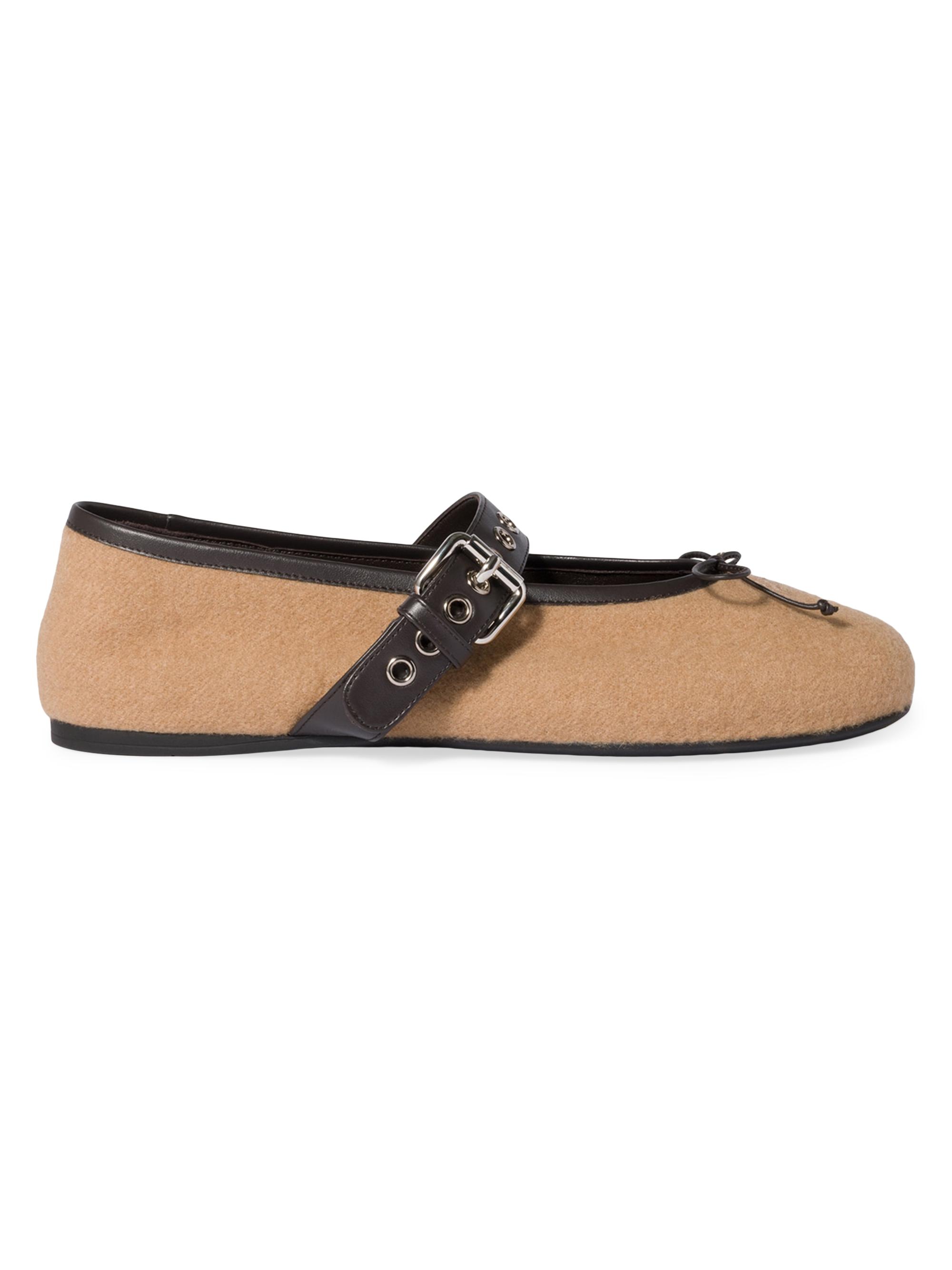 Miu Miu Women's Wool Ballerinas - Brown