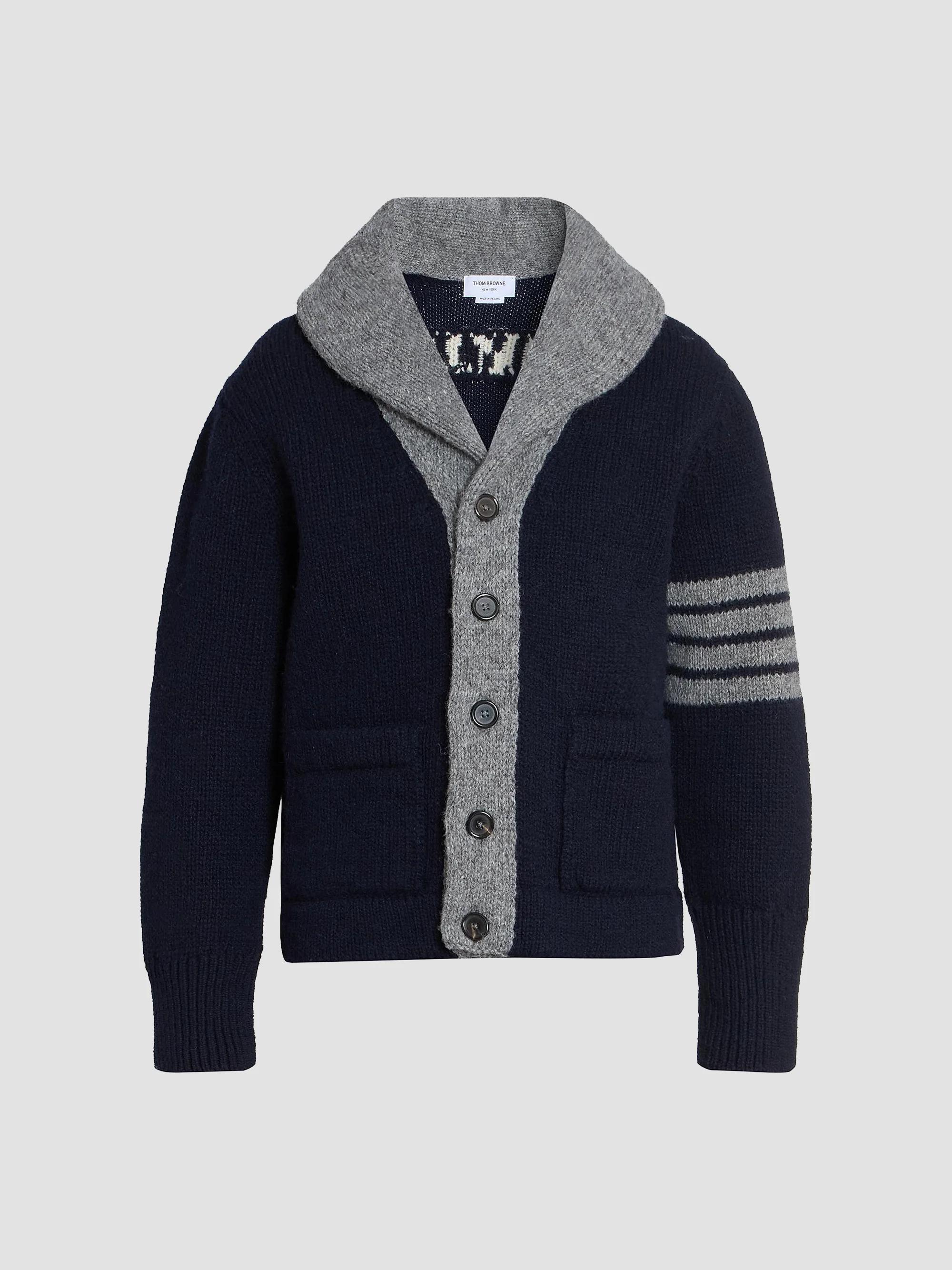 Thom Browne Milano 4-Bar Cotton Cardigan | Saks Fifth Avenue