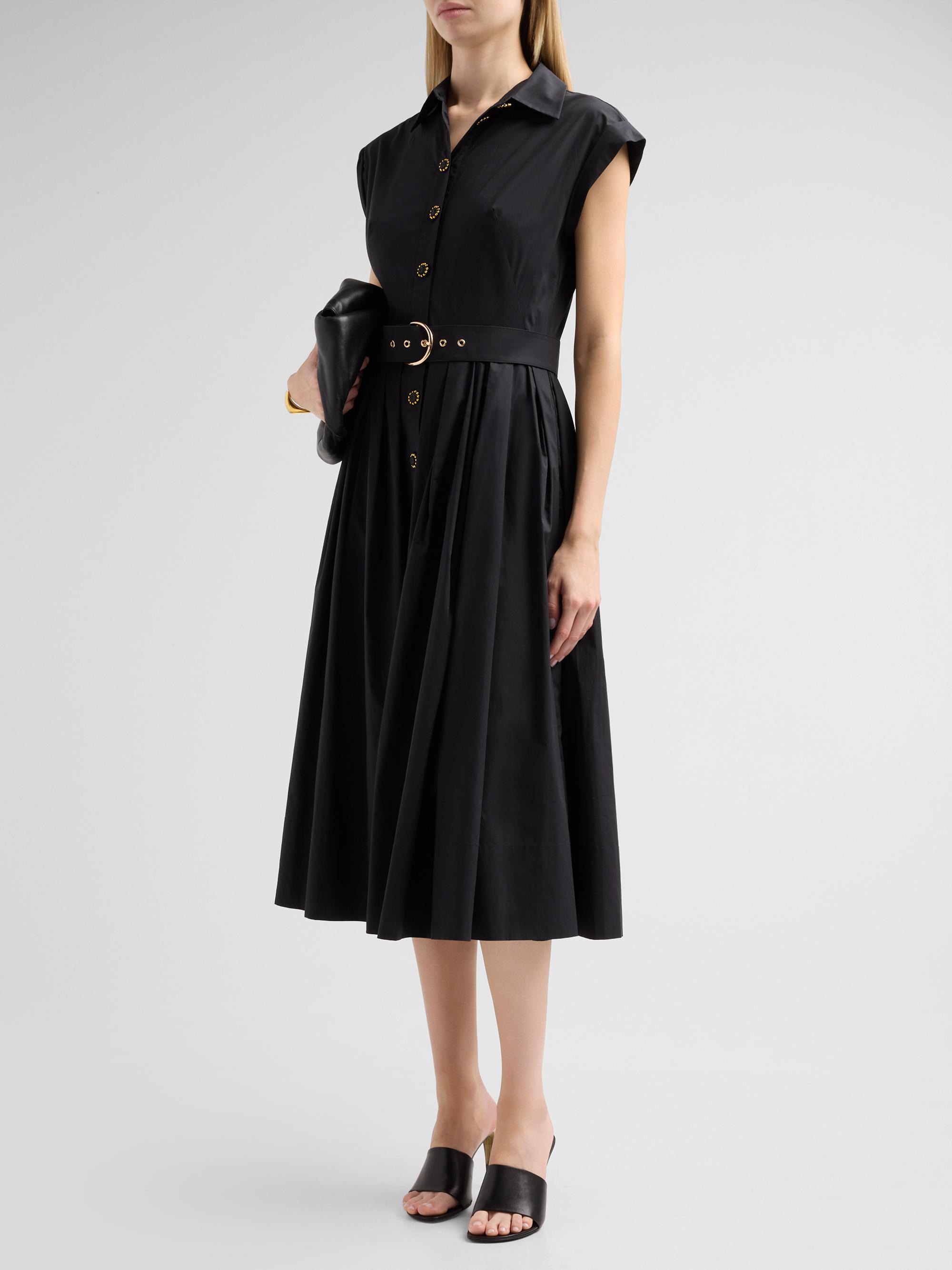 Cara Cara Women's Octavia Midi Shirtdress - Black | Thumbnail 4