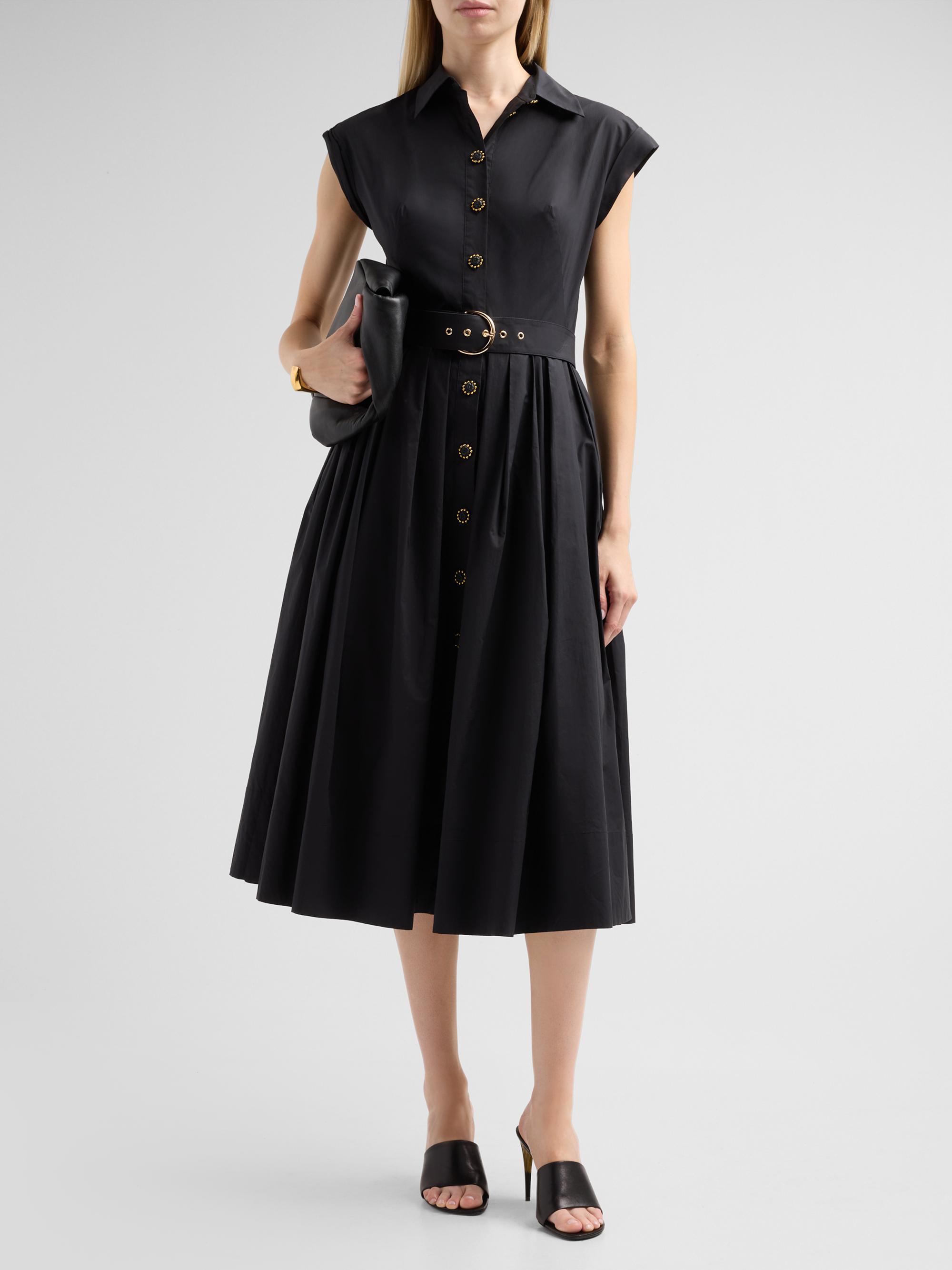 Cara Cara Women's Octavia Midi Shirtdress - Black | Thumbnail 2