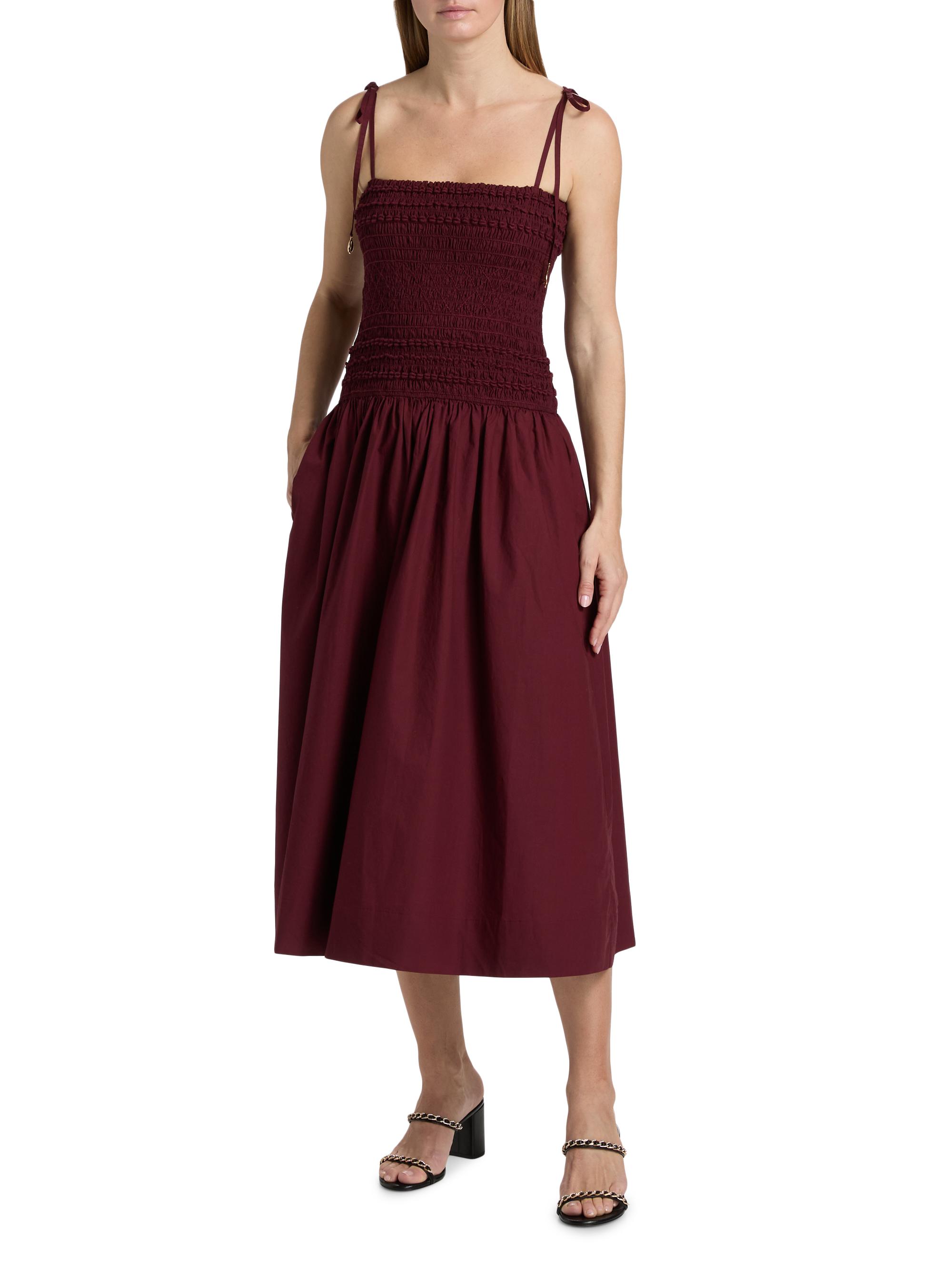 Cara Cara Women's Alegra Ruched Drop-Waist Dress - Tawny Port | Thumbnail 3