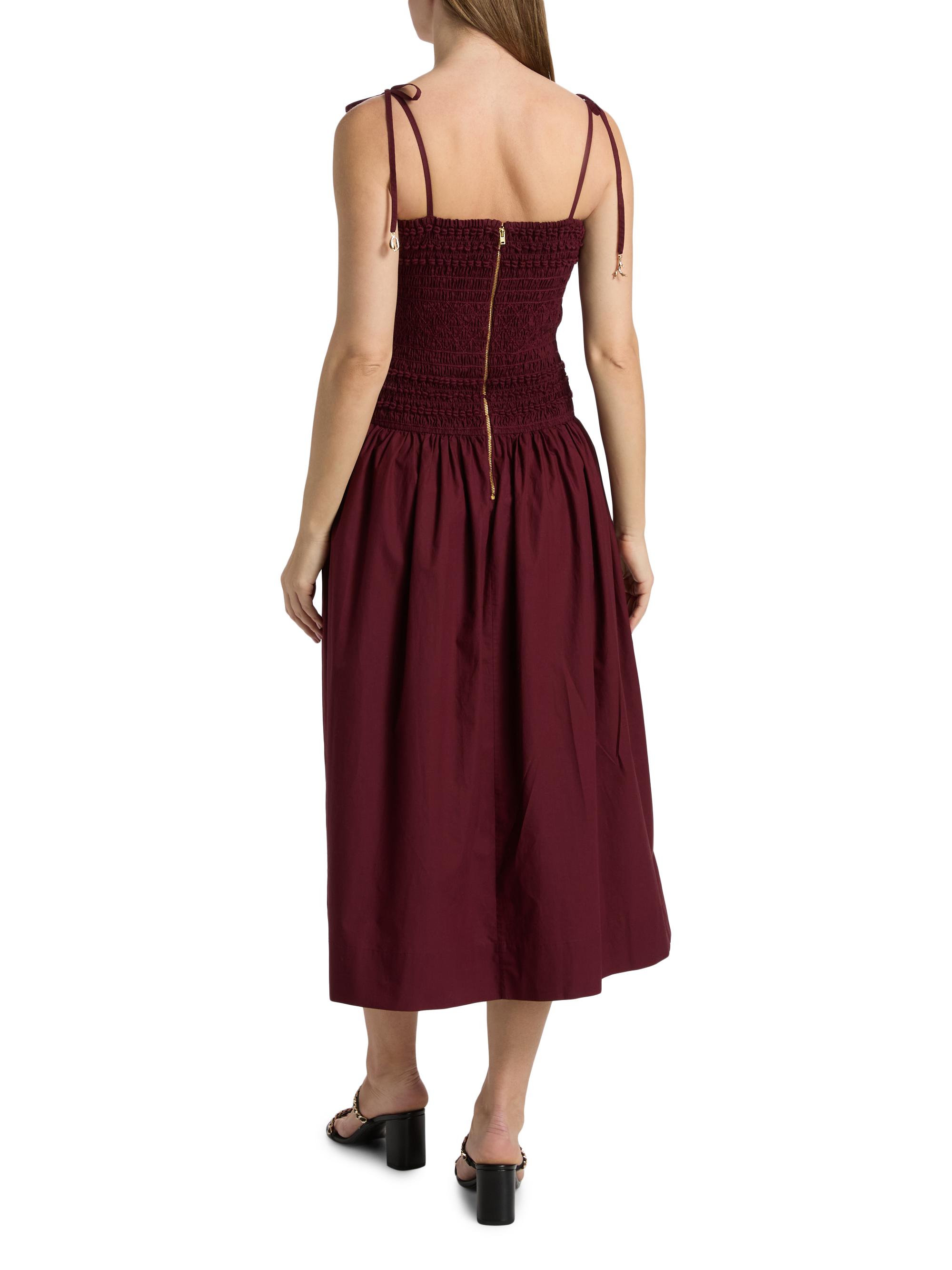 Cara Cara Women's Alegra Ruched Drop-Waist Dress - Tawny Port | Thumbnail 5