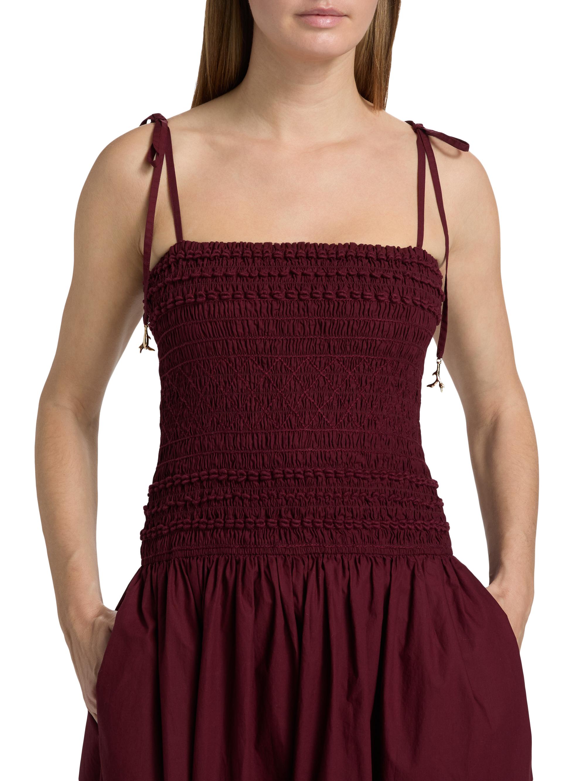 Cara Cara Women's Alegra Ruched Drop-Waist Dress - Tawny Port | Thumbnail 6