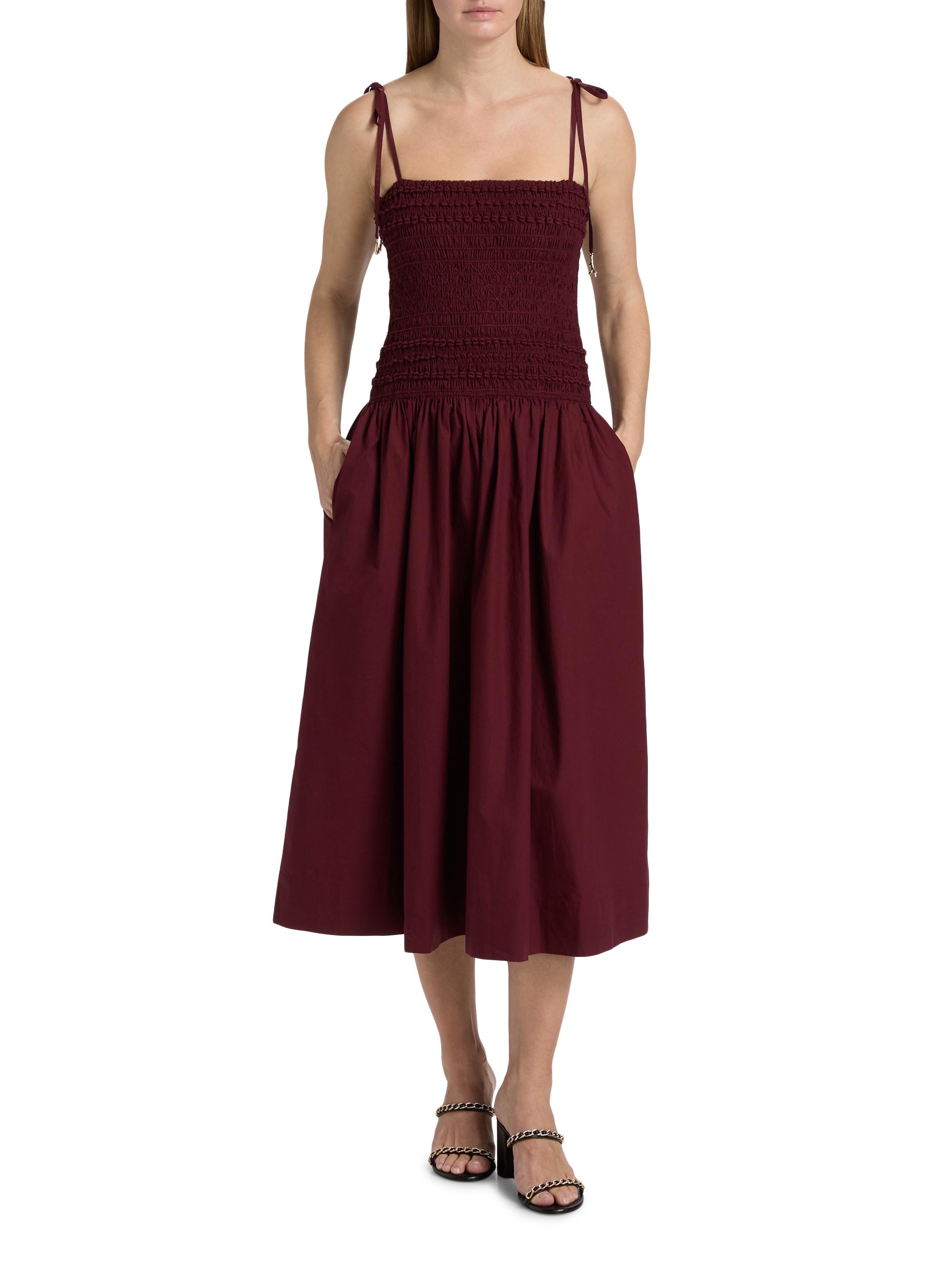 Cara Cara Women's Alegra Ruched Drop-Waist Dress - Tawny Port | Thumbnail 2