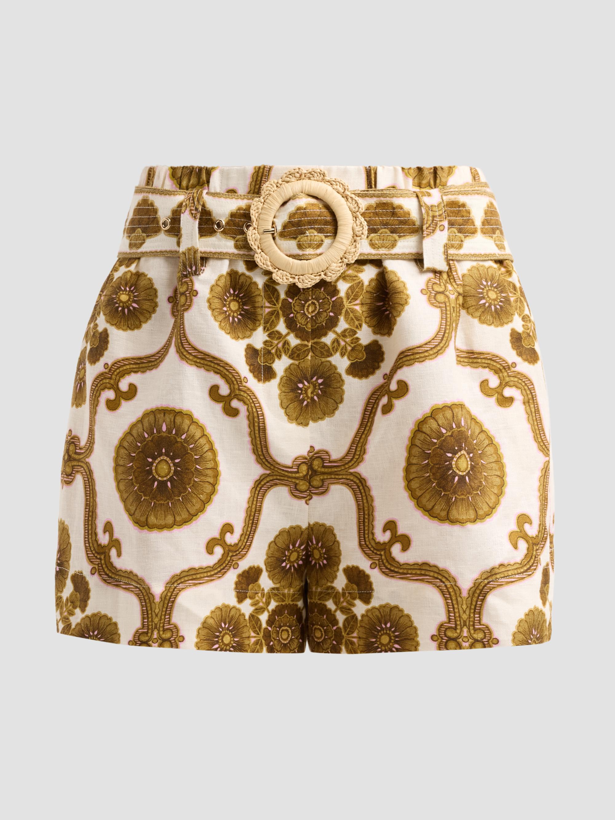 Cara Cara Women's Bosco Printed High-Rise Shorts - Mod Floral Olive