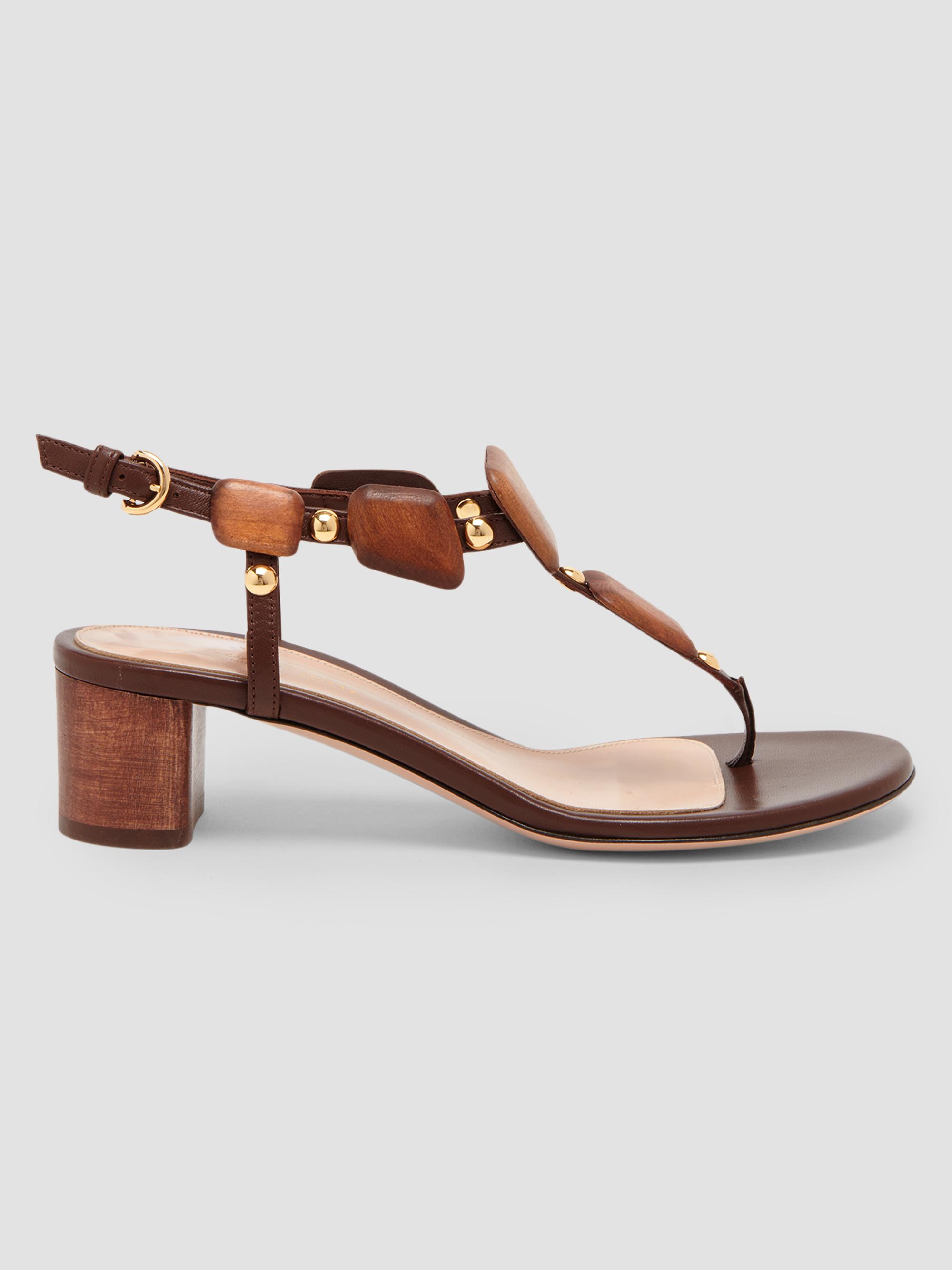 45mm Beaded Leather Sandals