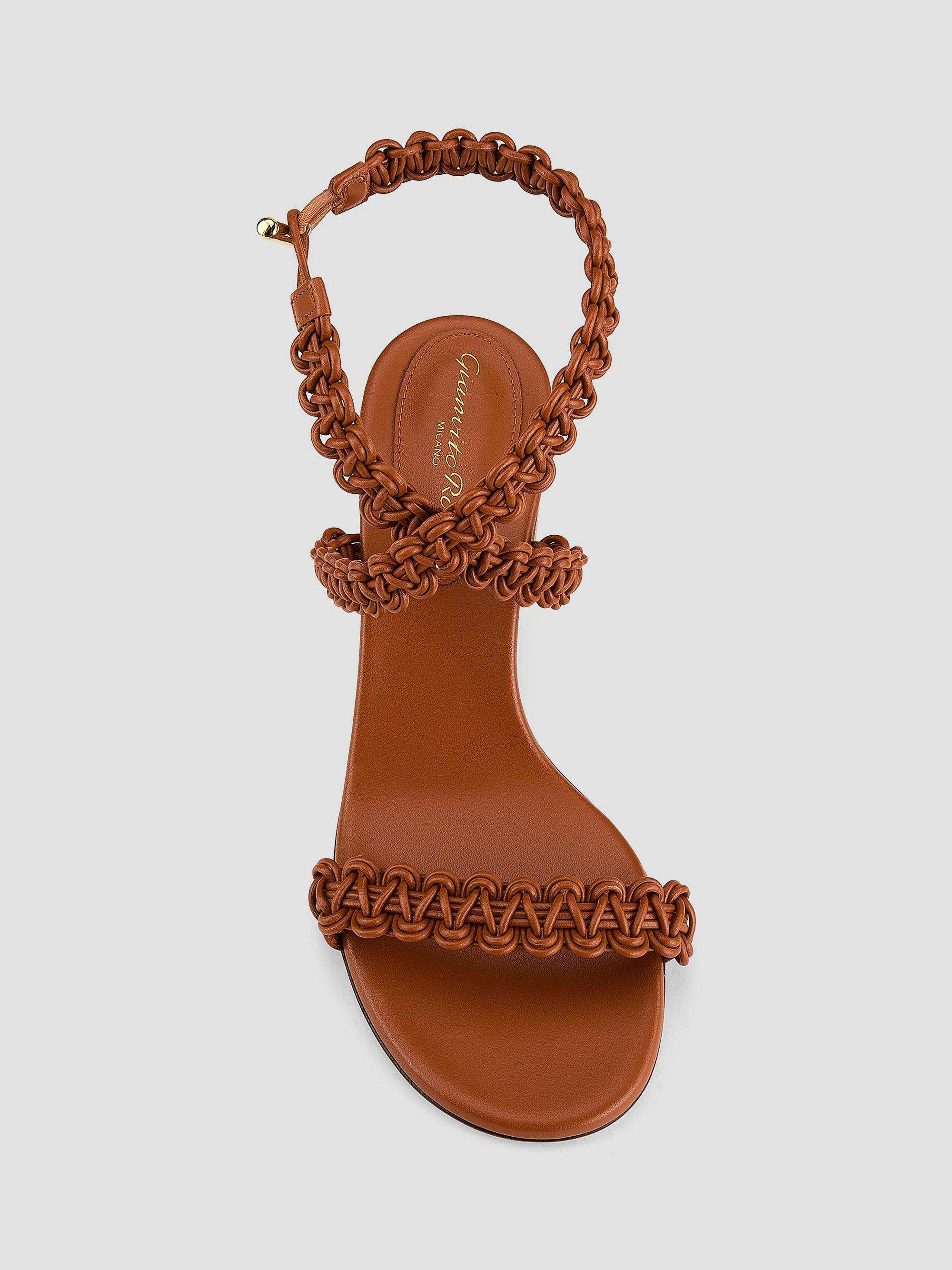 Gianvito Rossi 70MM Woven Leather Sandals | Saks Fifth Avenue