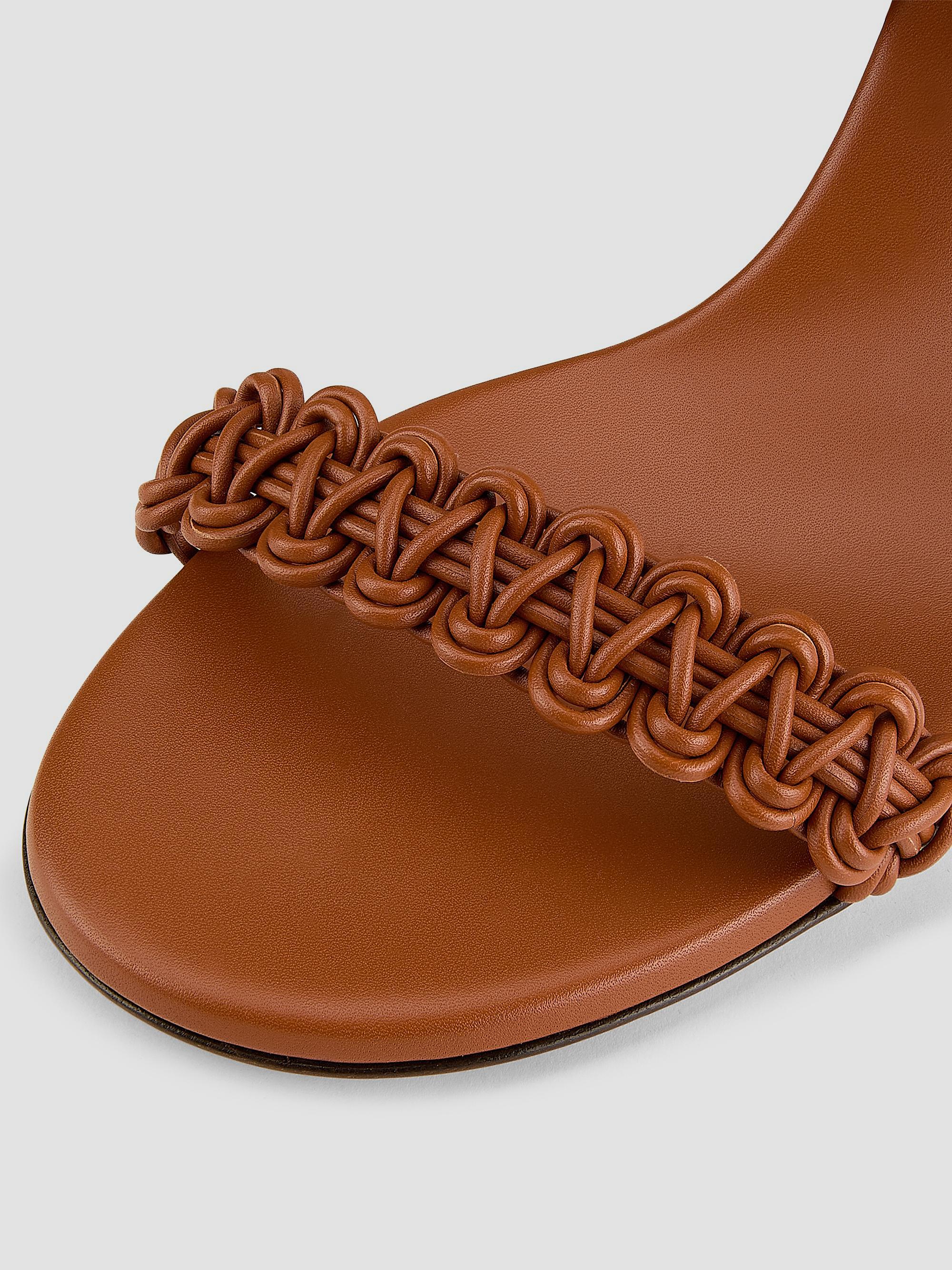 Gianvito Rossi 70MM Woven Leather Sandals | Saks Fifth Avenue