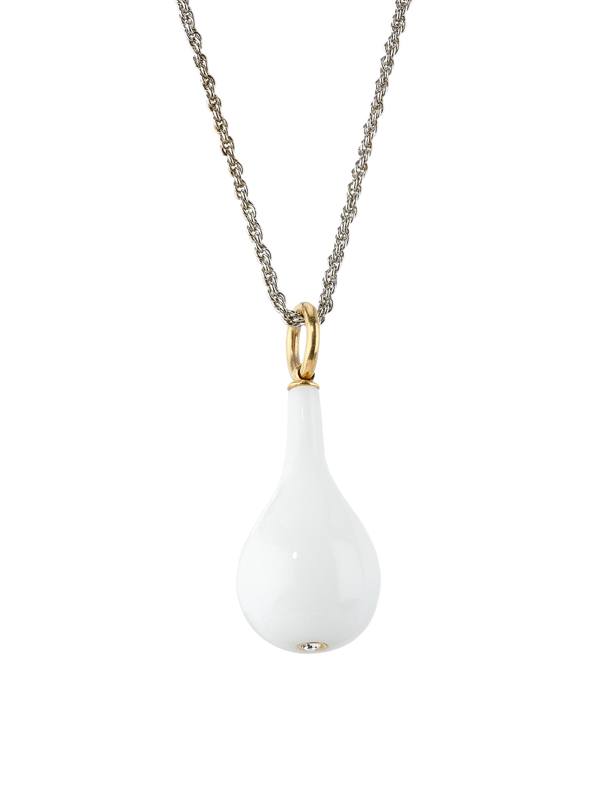 Toteme Women's Two-Tone, Stone & Glass Crystal Pendant Necklace - White