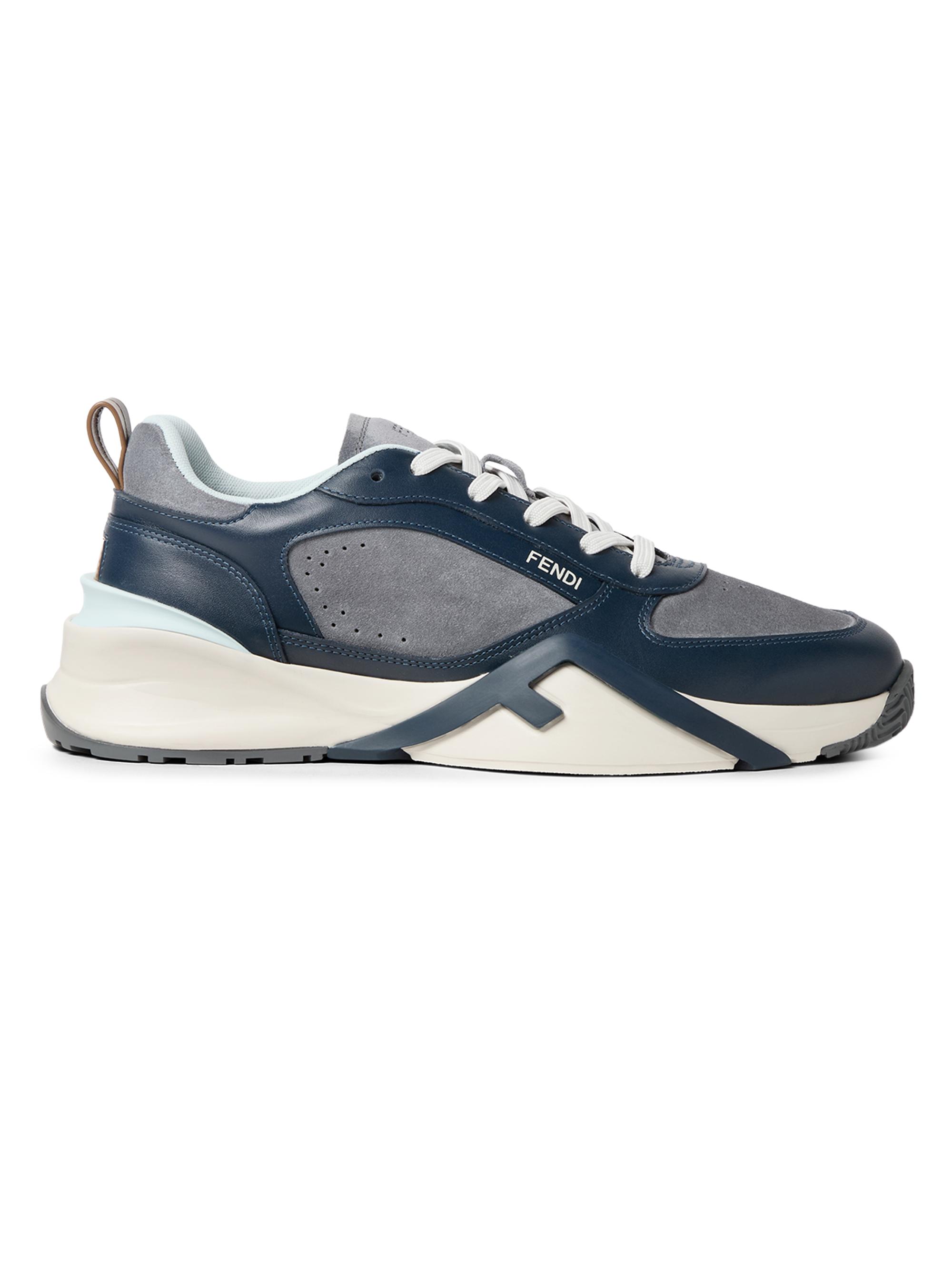 Fendi Flow Vitello Leather & Tonal Logo Jacquard Sneakers | Saks