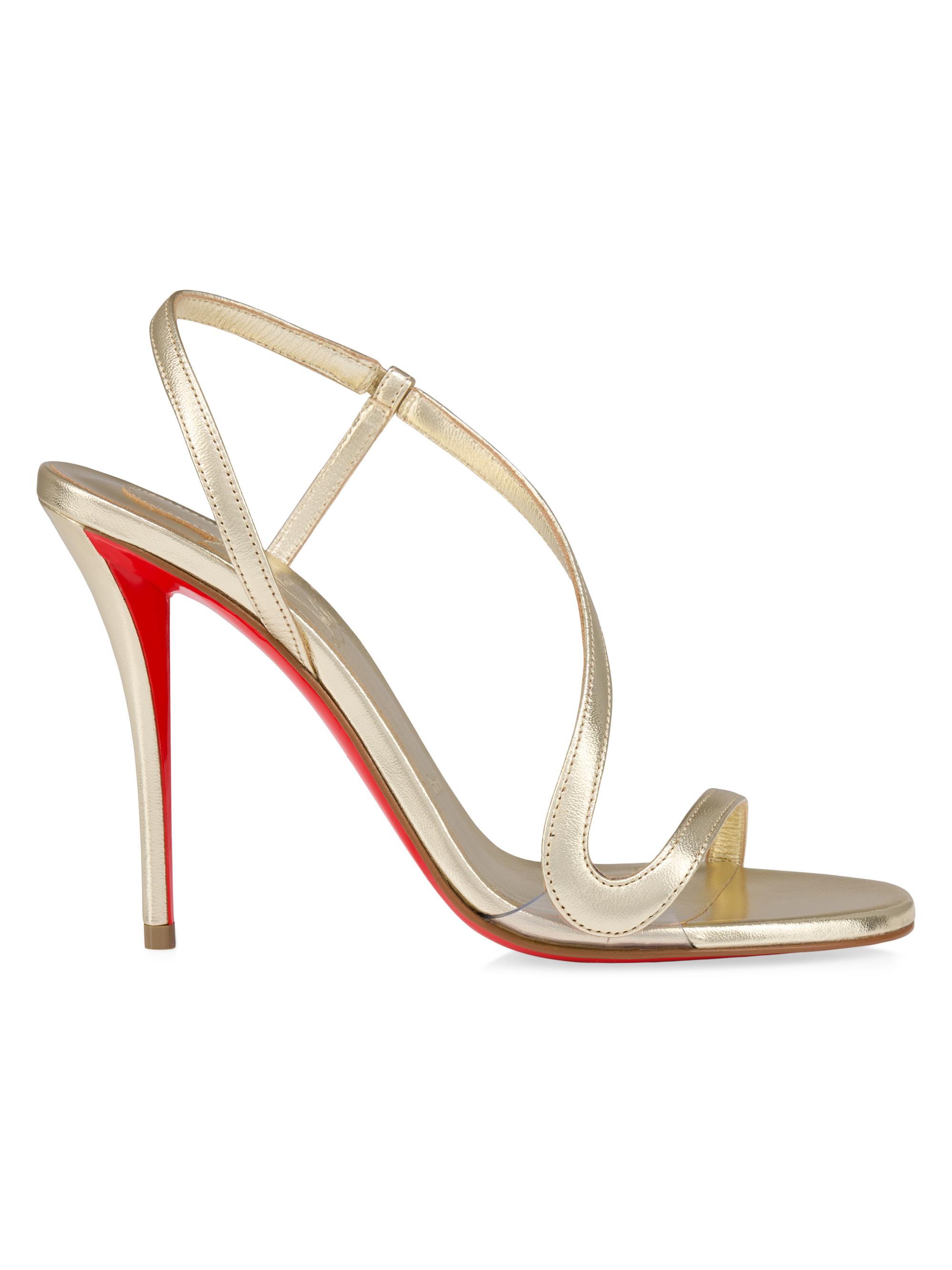 Christian Louboutin Women's Rosa Z 100MM Sandals - Gold