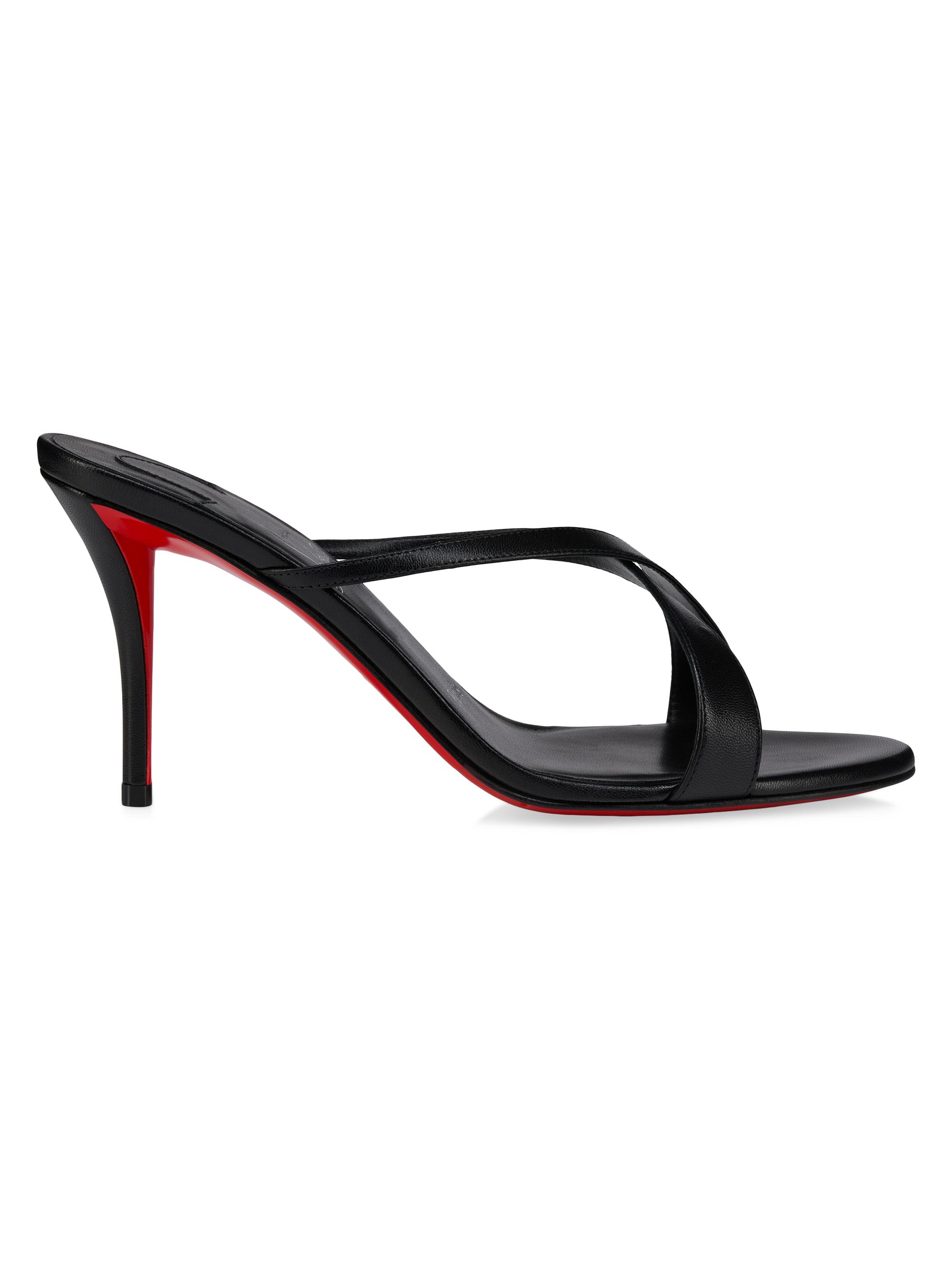 Christian Louboutin Miss Z Patent Leather 80MM Mules | Saks Fifth