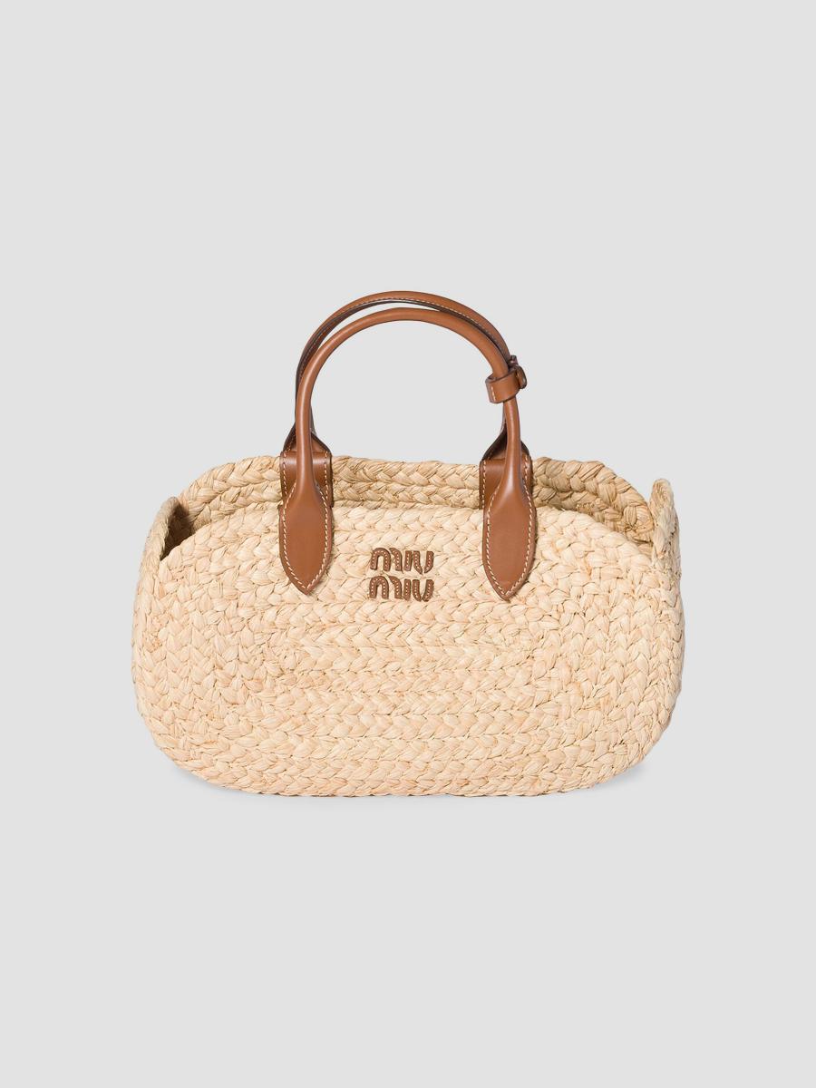Miu Miu Raffia Top Handle Bag | Saks Fifth Avenue