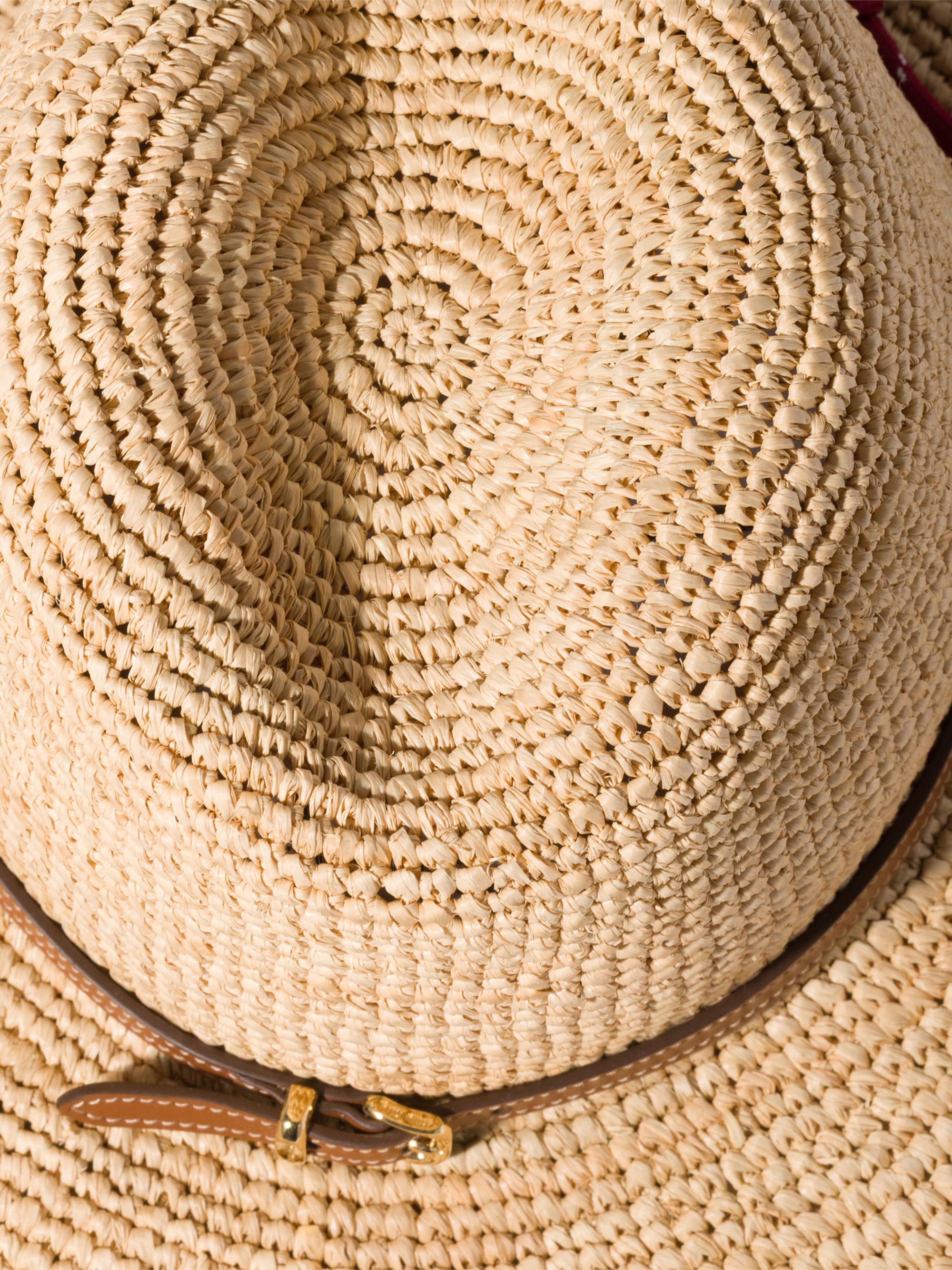 Miu Miu Raffia and Leather Hat | Saks Fifth Avenue