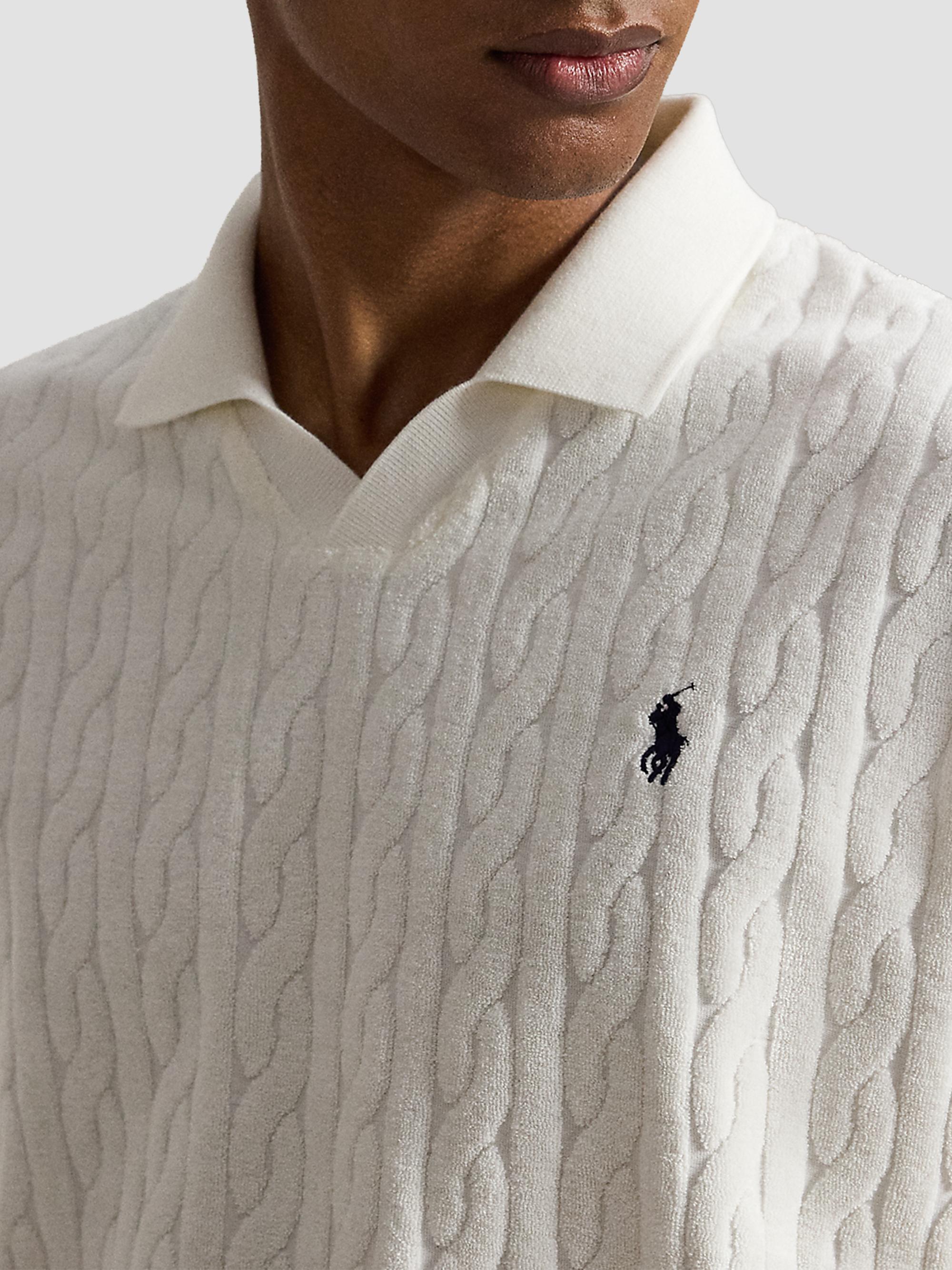 K*o様 デッドストック Polo Ralph Lauren シルクコットン 2 Polo Ralph Lauren Cable-Knit Terry Collared Shirt | Saks Fifth Avenue