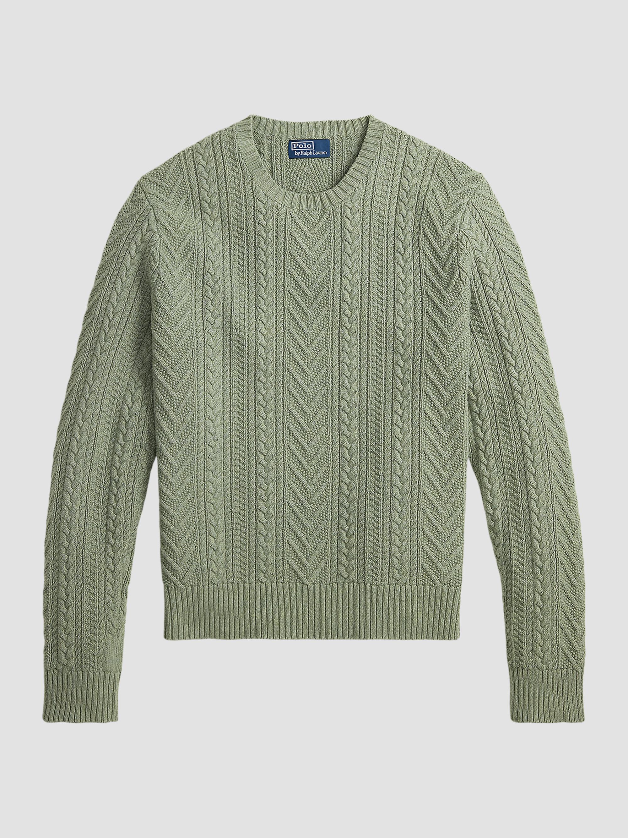Ralph Lauren Purple Label Cable-Knit Cashmere Stand-Neck Sweater