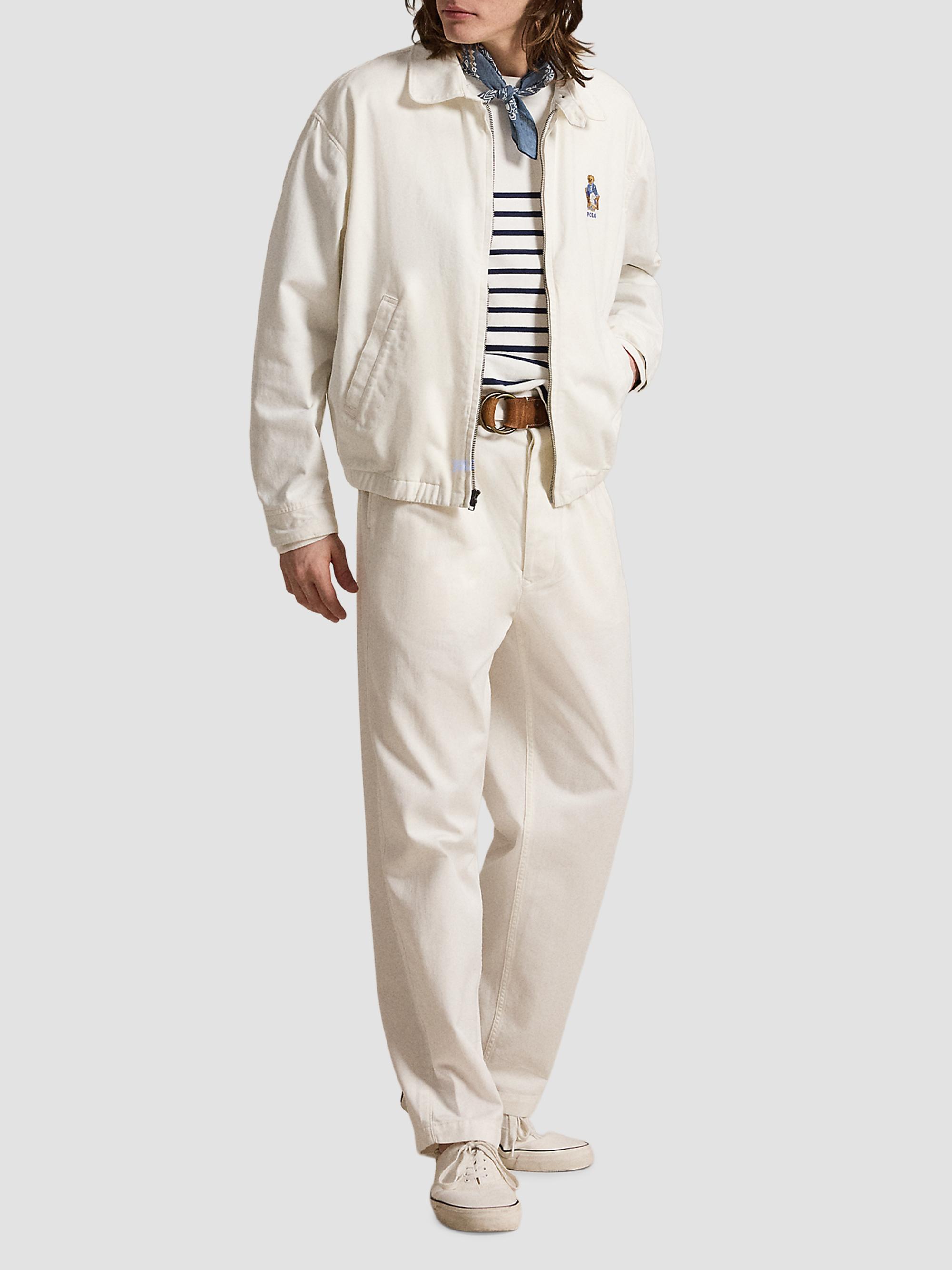 Polo Ralph Lauren Men's Polo Bear Twill Windbreaker Jacket - Paper White | Thumbnail 2
