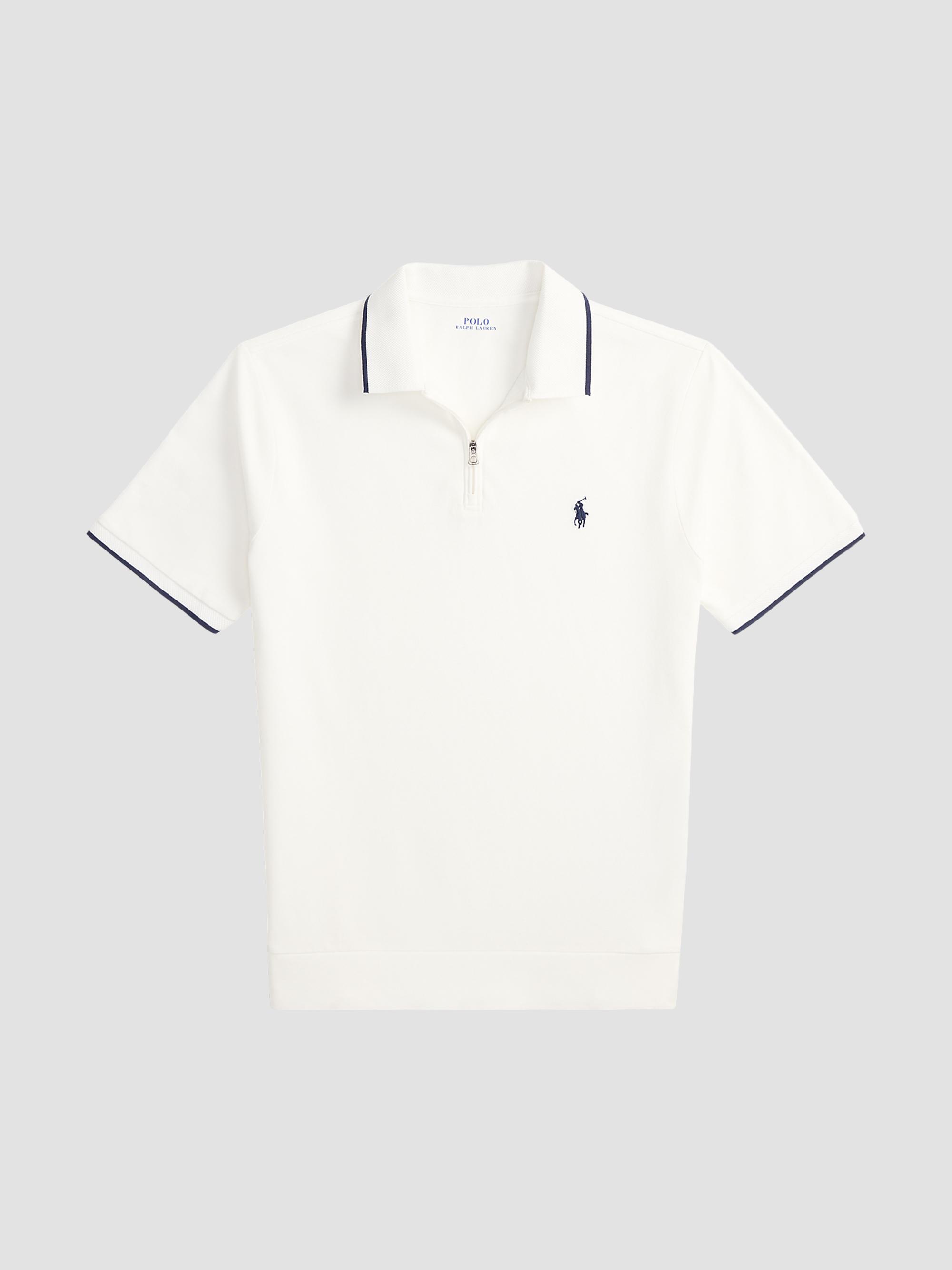 Polo Ralph Lauren Men's Stretch Mesh Polo Shirt - White | Thumbnail 6