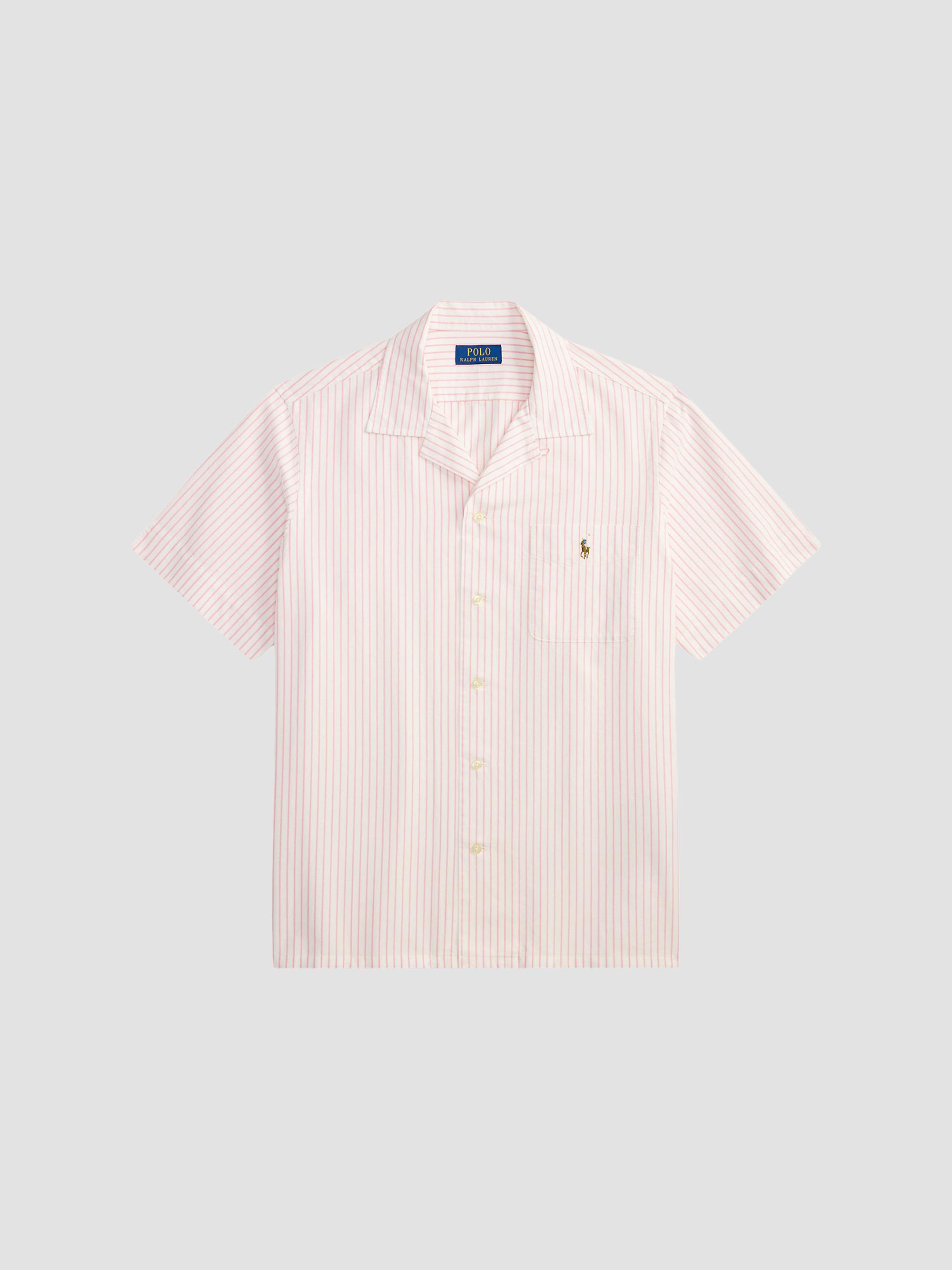 Polo Ralph Lauren Men's Classic-Fit Striped Oxford Camp Shirt - White New Rose | Thumbnail 3