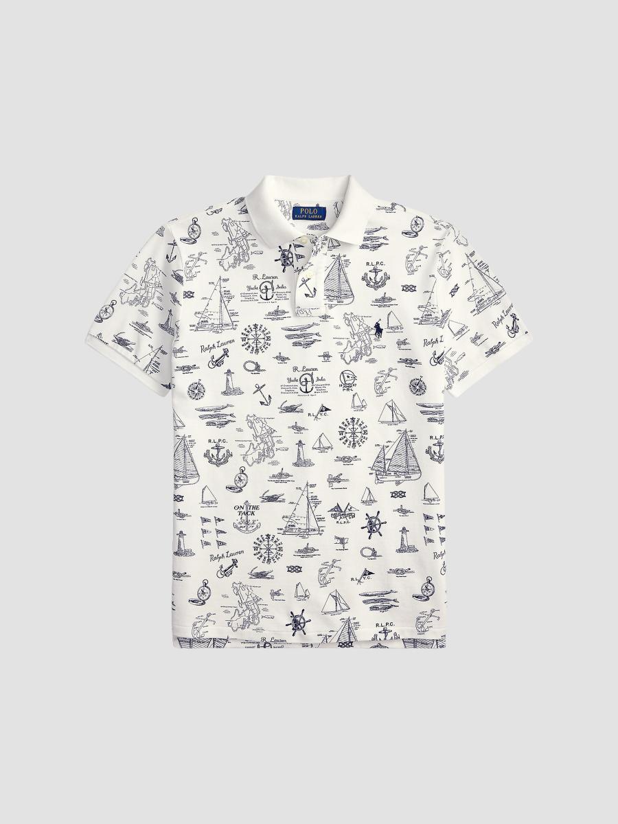 Polo Ralph Lauren Custom-Slim-Fit Nautical Mesh Polo Shirt | Saks