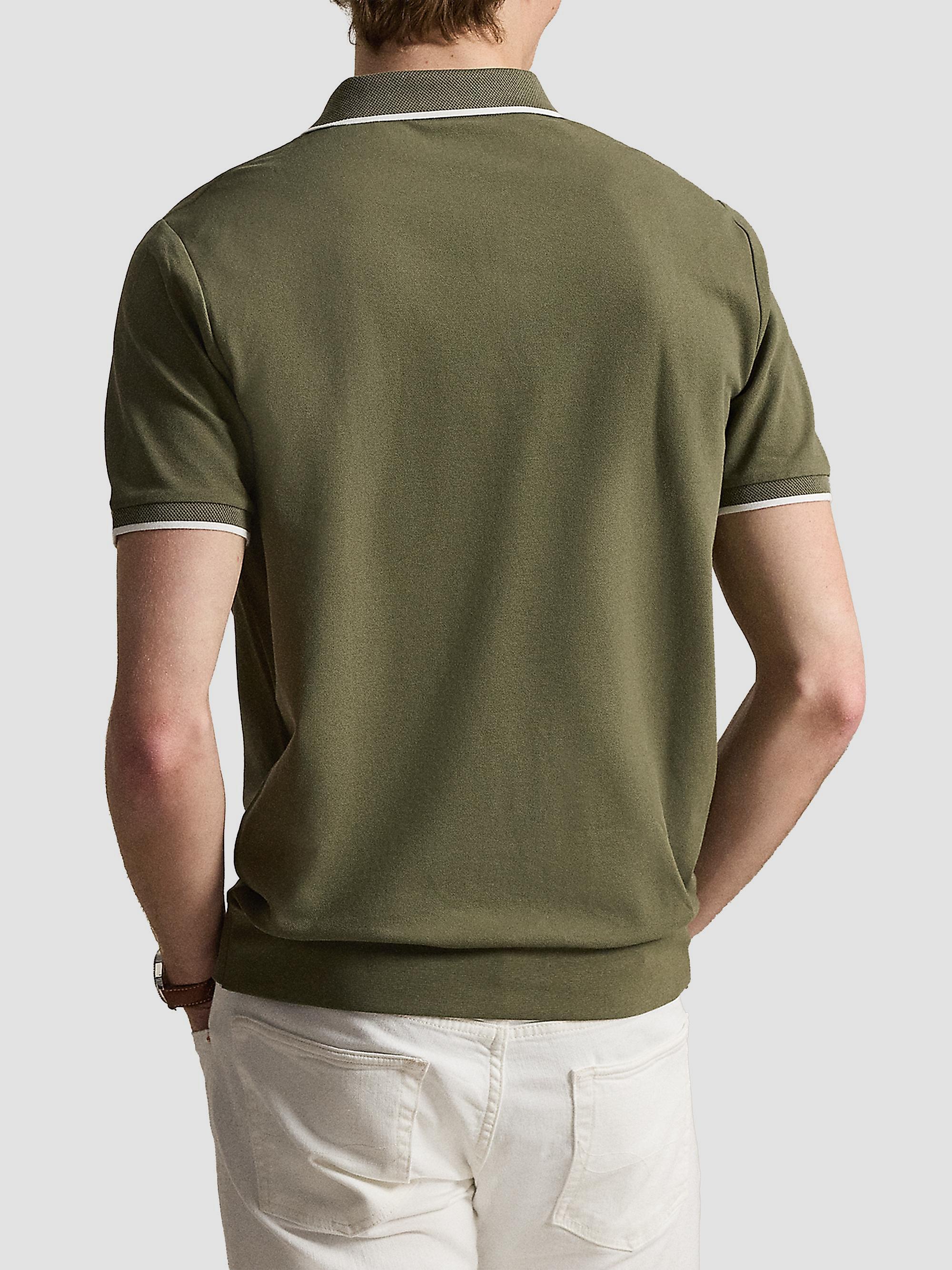 Polo Ralph Lauren Classic-Fit Stretch Mesh Zip Polo Shirt | Saks