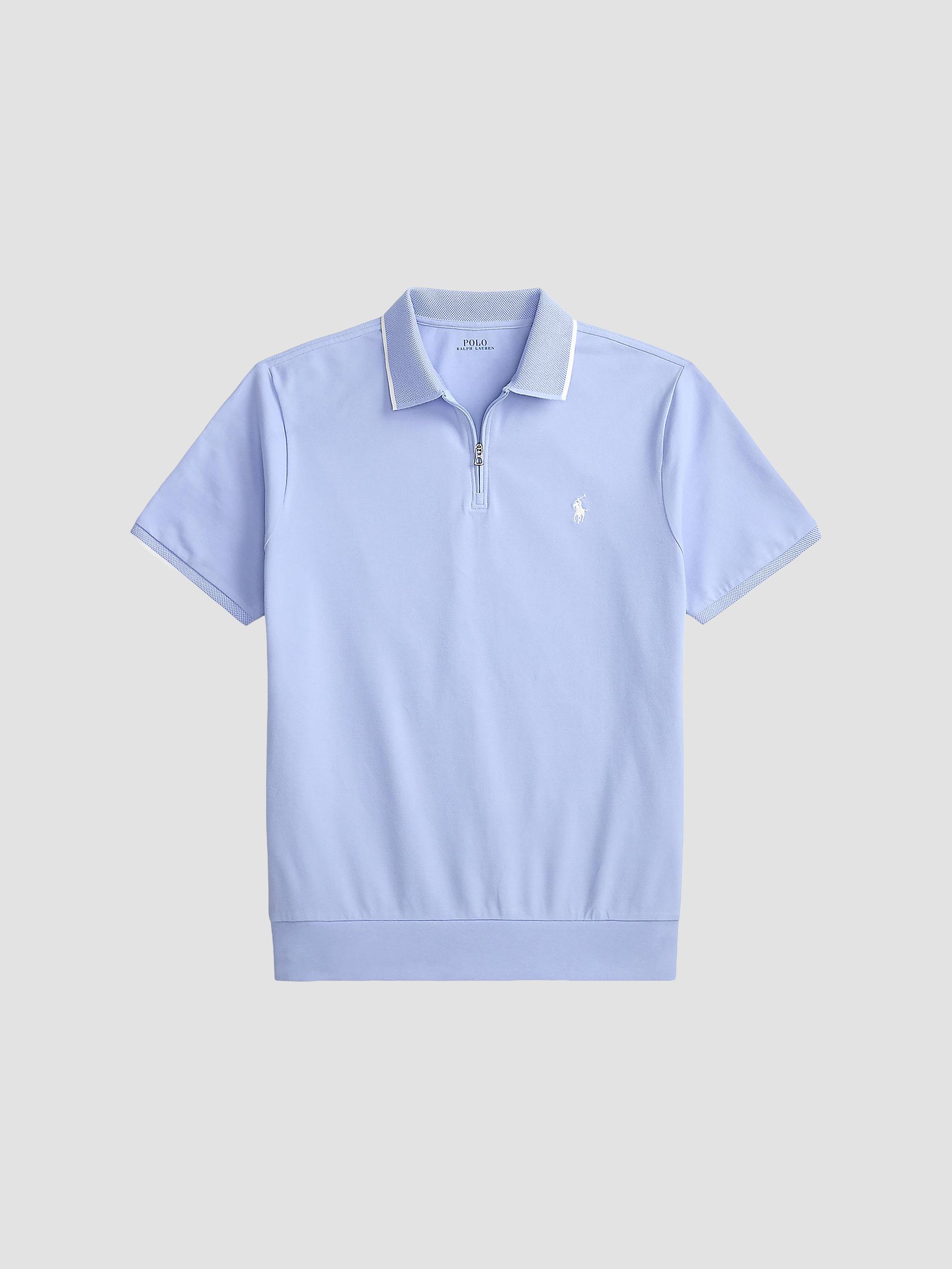 Polo Ralph Lauren Classic-Fit Stretch Mesh Zip Polo Shirt | Saks