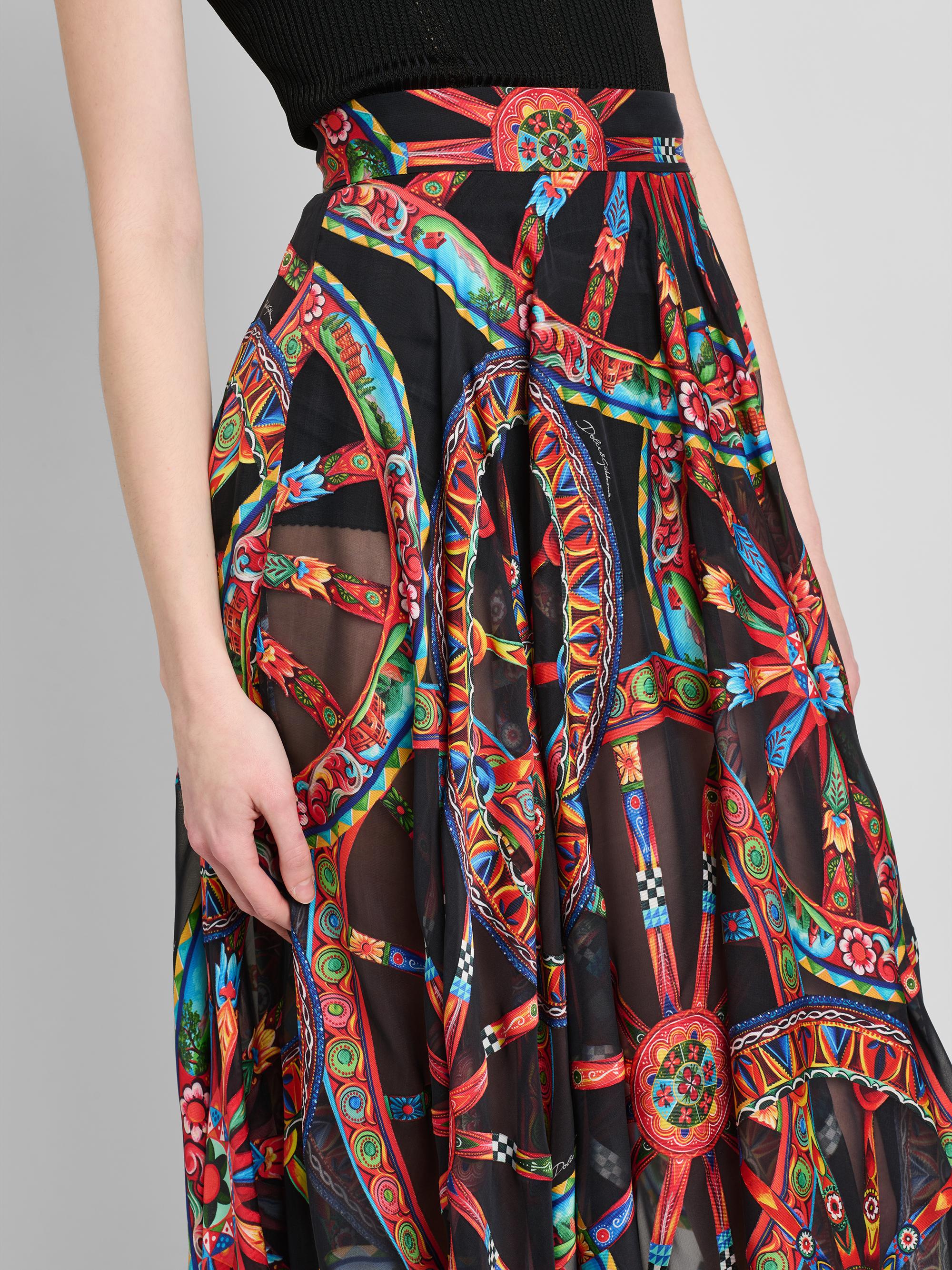 Dolce&Gabbana Geometric Silk-Blend Pleated Midi-Skirt | Saks Fifth