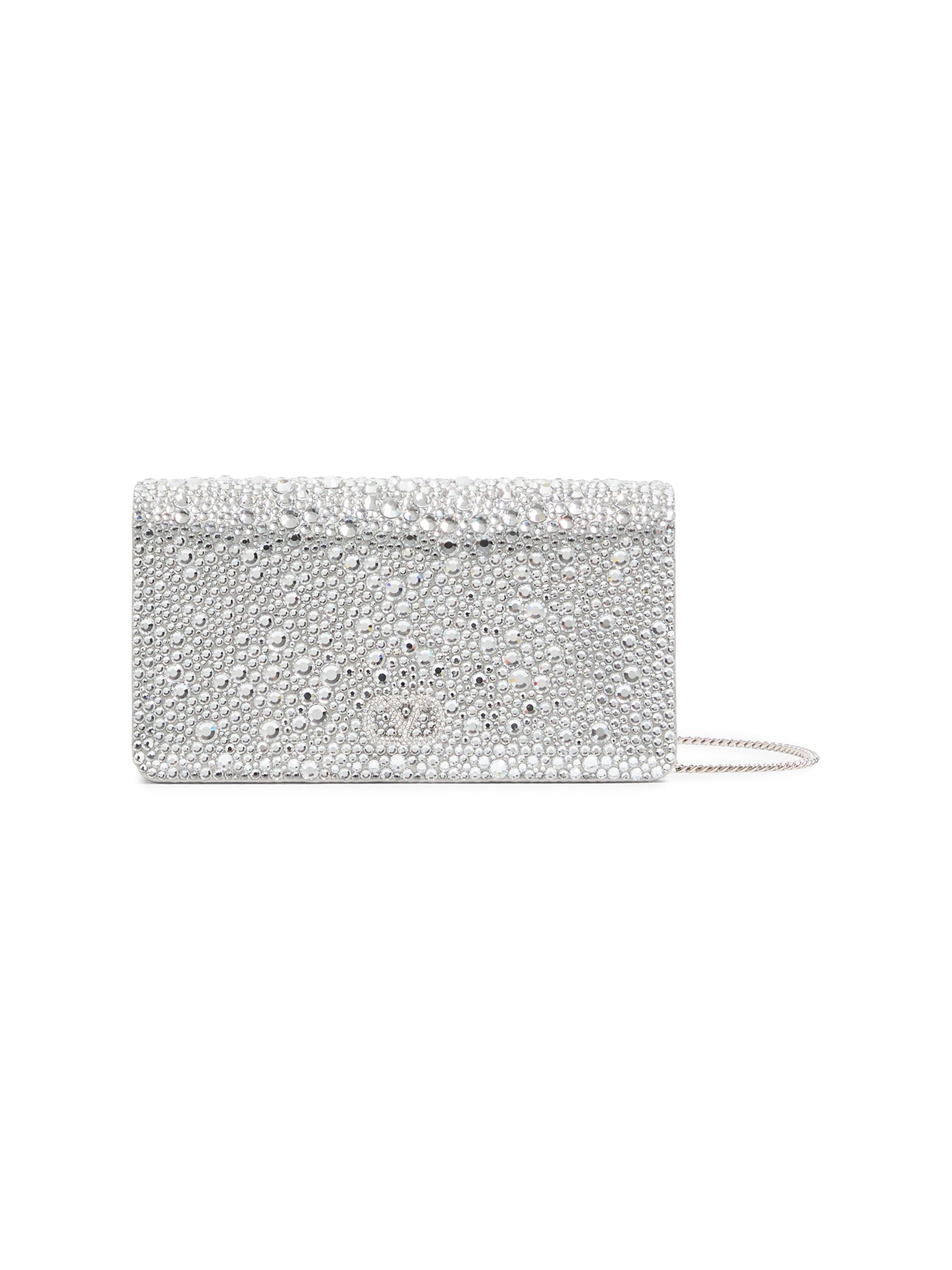 Valentino Garavani Women's VLogo Signature Mini Shoulder Bag with Sparkling Embroidery - Crystal