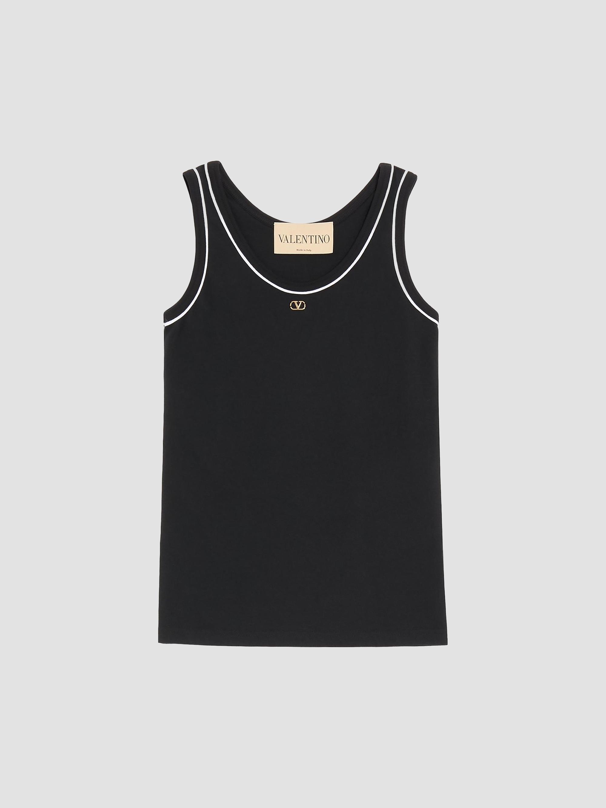 Valentino Garavani Women's Cotton Jersey Top - Black