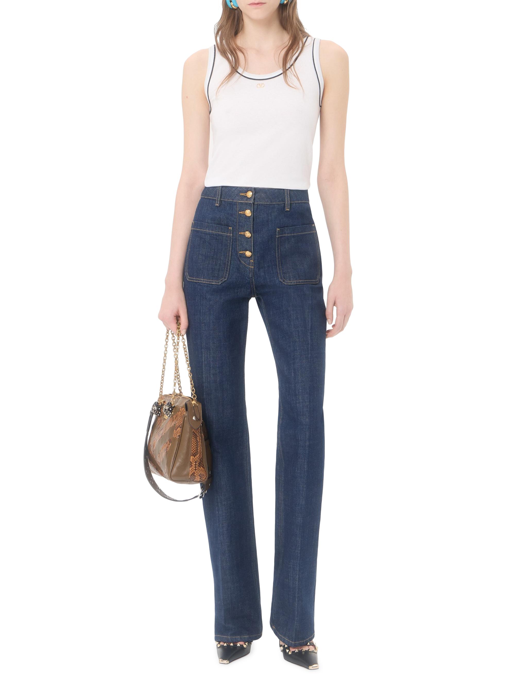 Valentino Garavani Women's Cotton Jersey Top - White | Thumbnail 2
