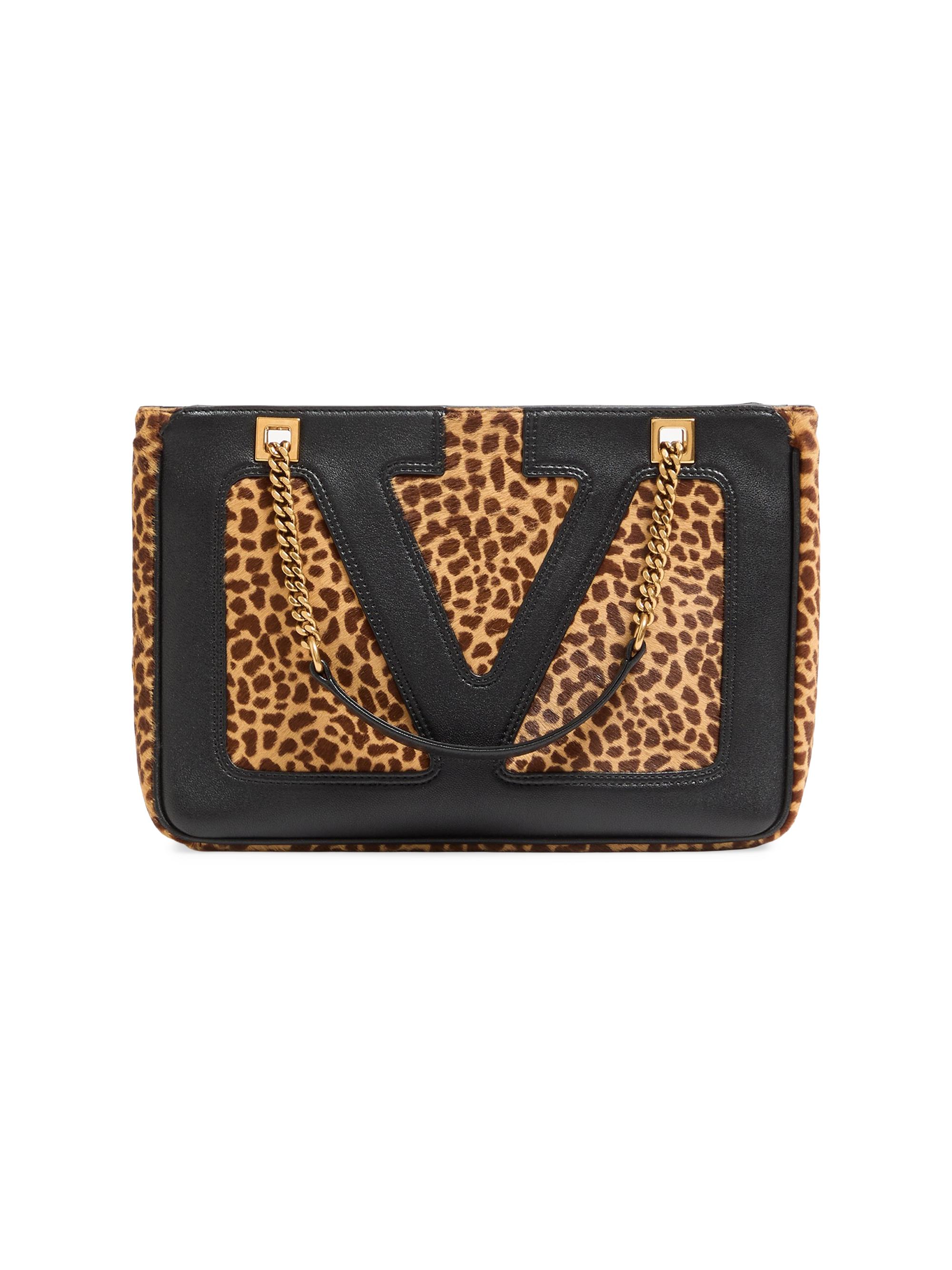 Valentino Garavani Women's Viva Superstar  Shopping Bag in Pony-Effect Calfskin - Animal Print