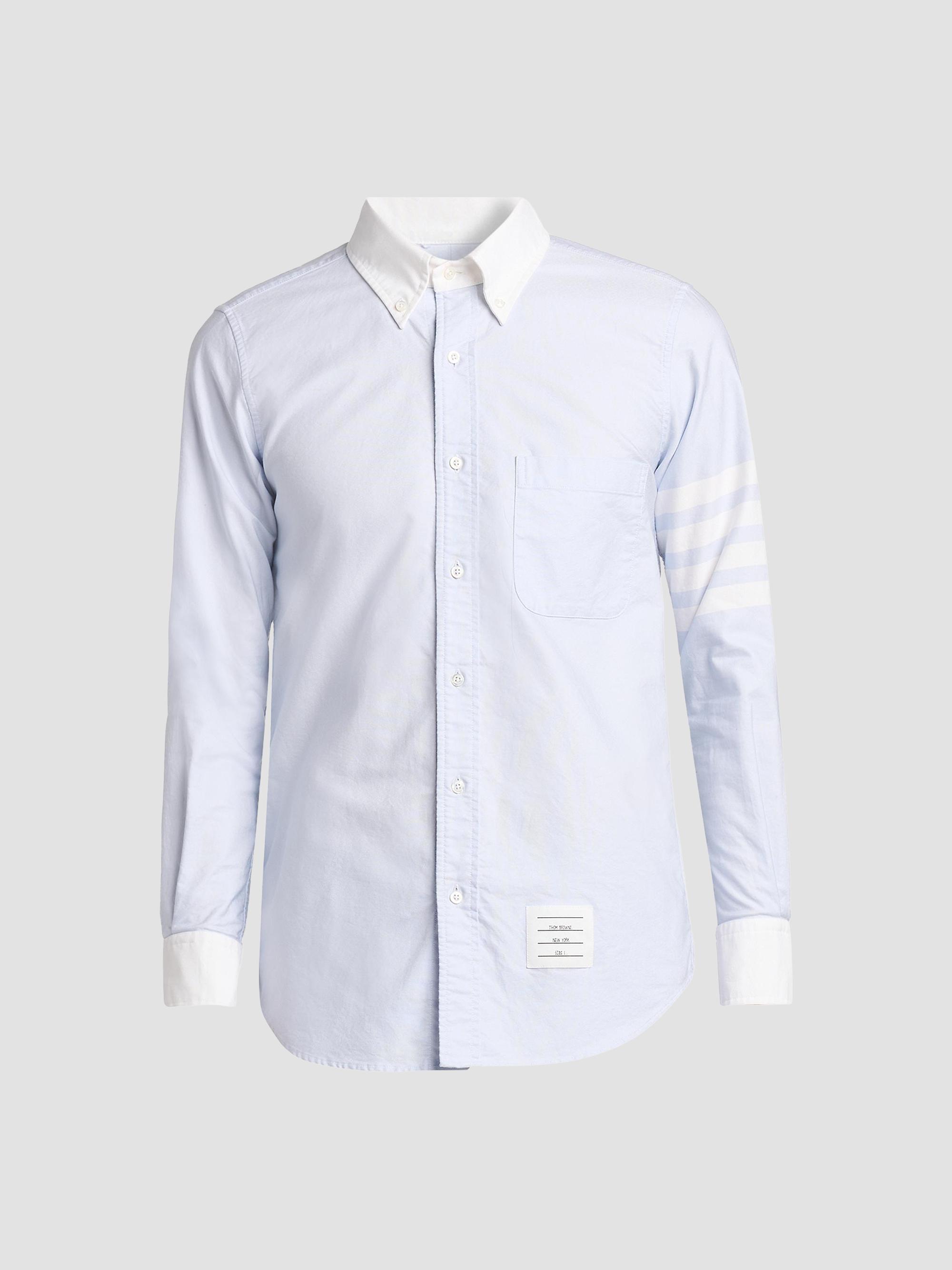 Thom Browne 4-Bar Floral Cotton Button-Down Shirt | Saks Fifth Avenue