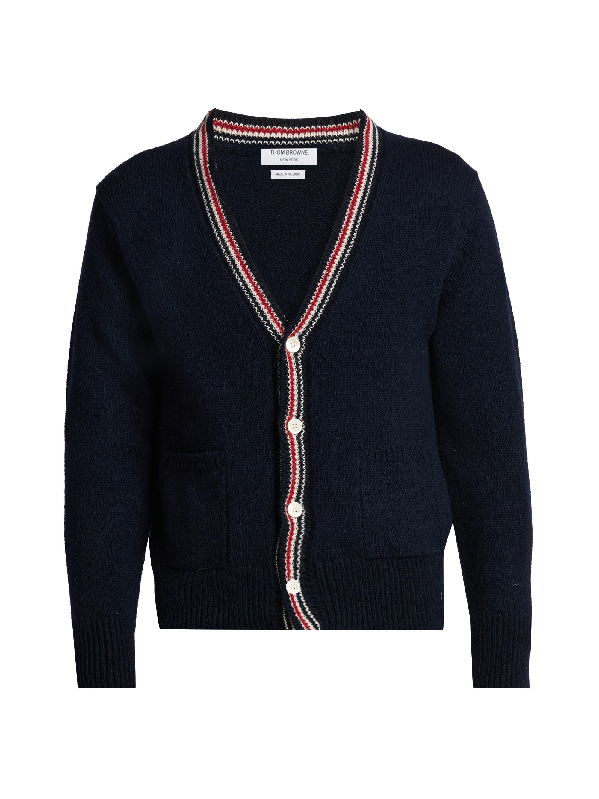Thom Browne Milano 4-Bar Cotton Cardigan | Saks Fifth Avenue