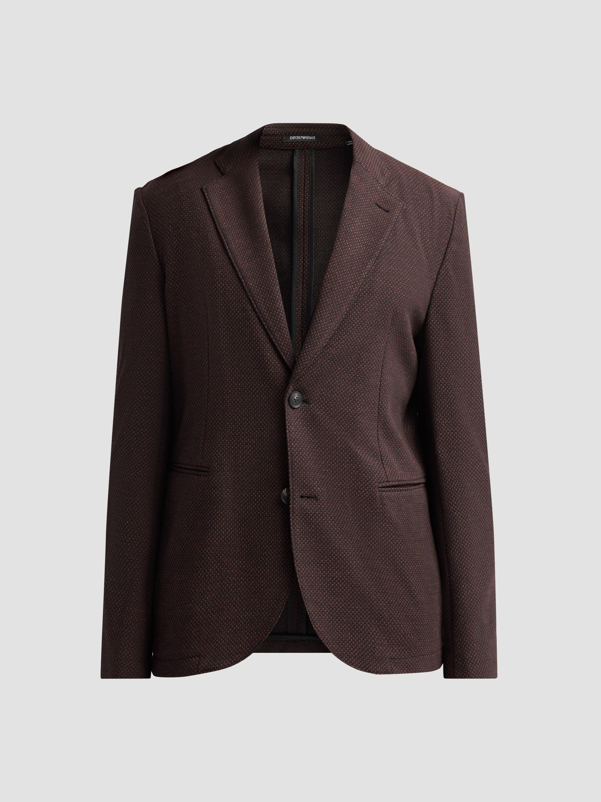 Emporio Armani Horizontal Textured Soft Jacket | Saks Fifth Avenue