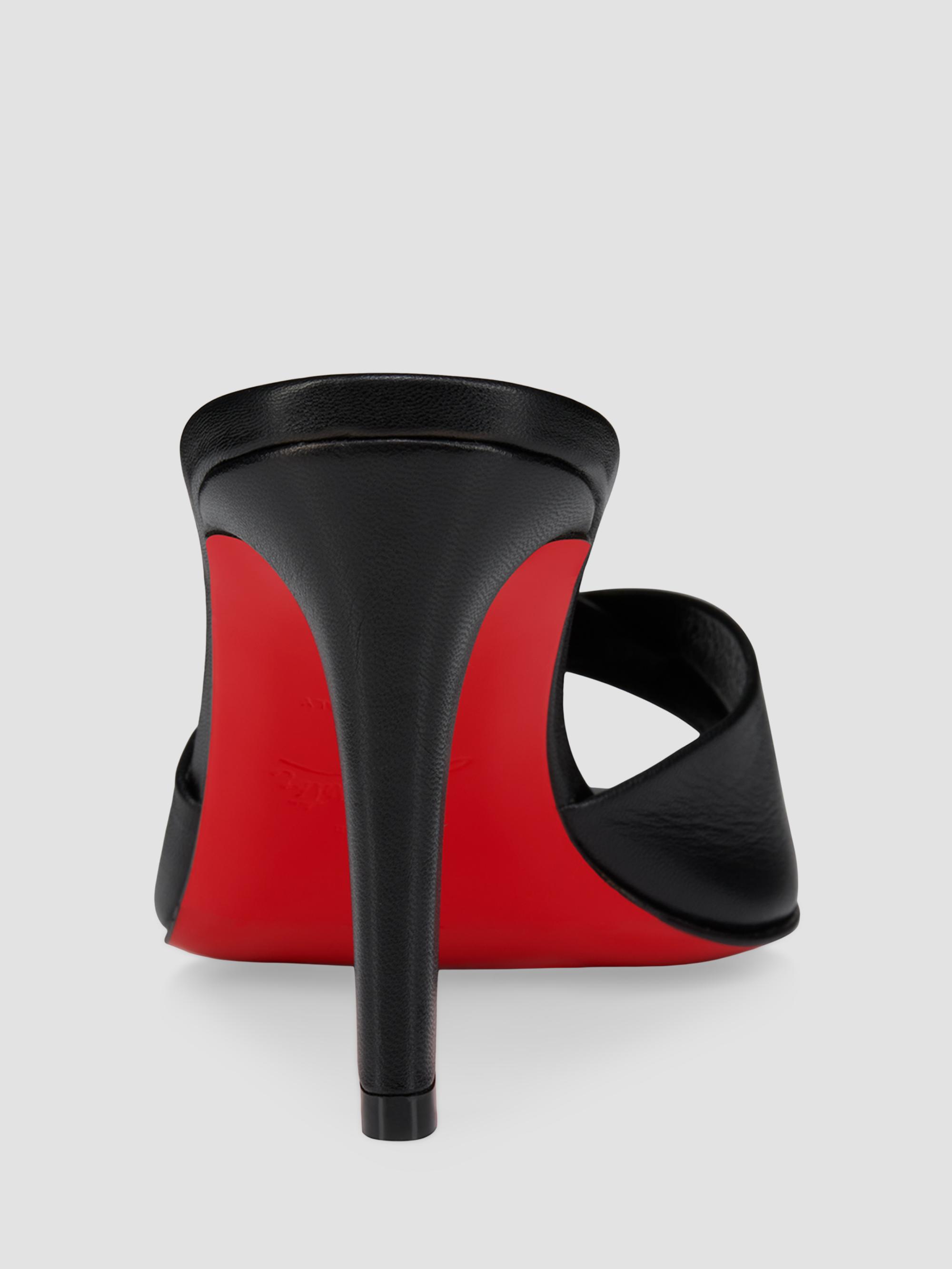 Christian Louboutin Fanny Slide 85MM Leather Mules | Saks Fifth Avenue