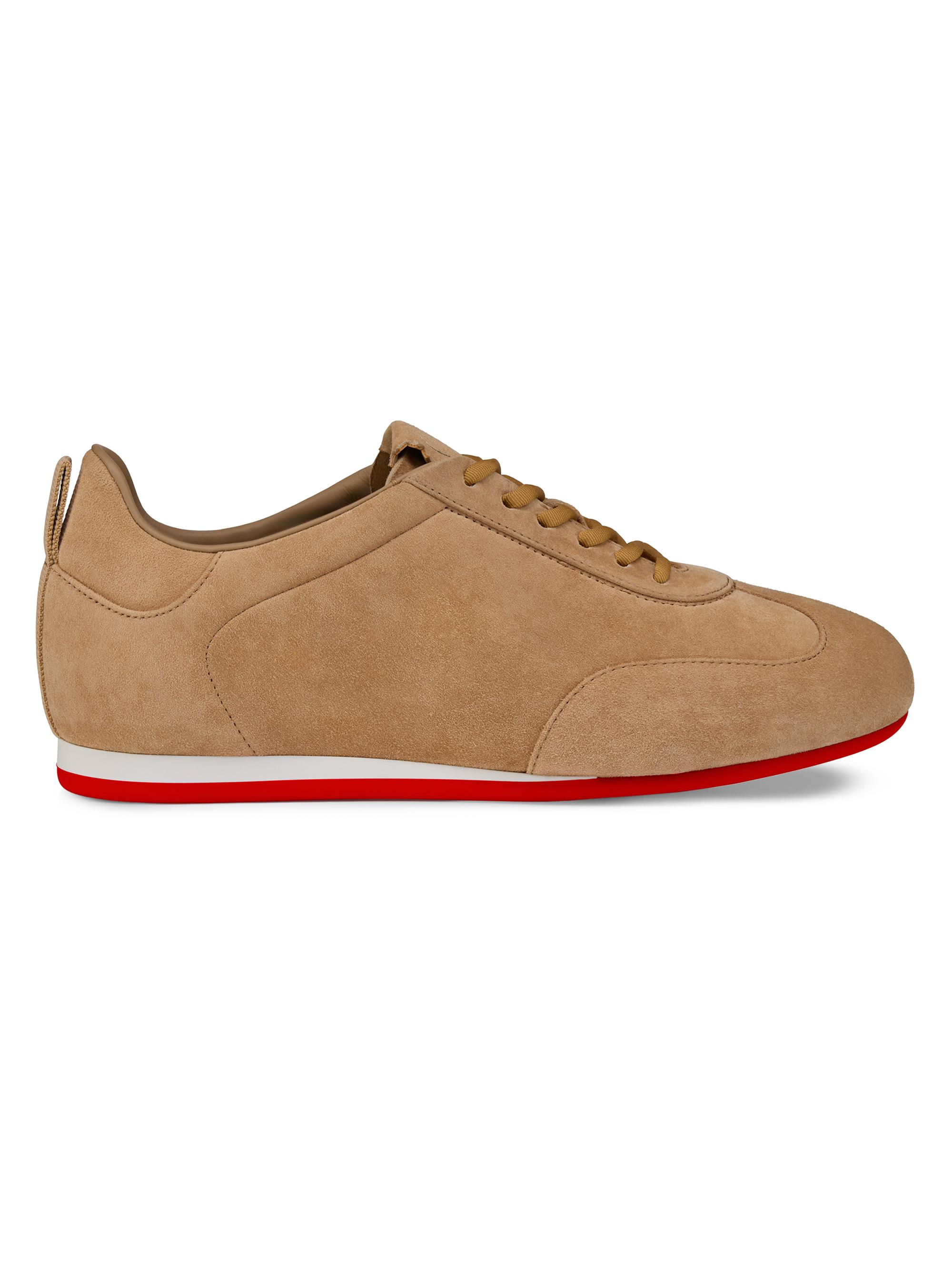 Christian Louboutin Women's Eleonora Flex Suede Sneakers - Lionne | Thumbnail 6