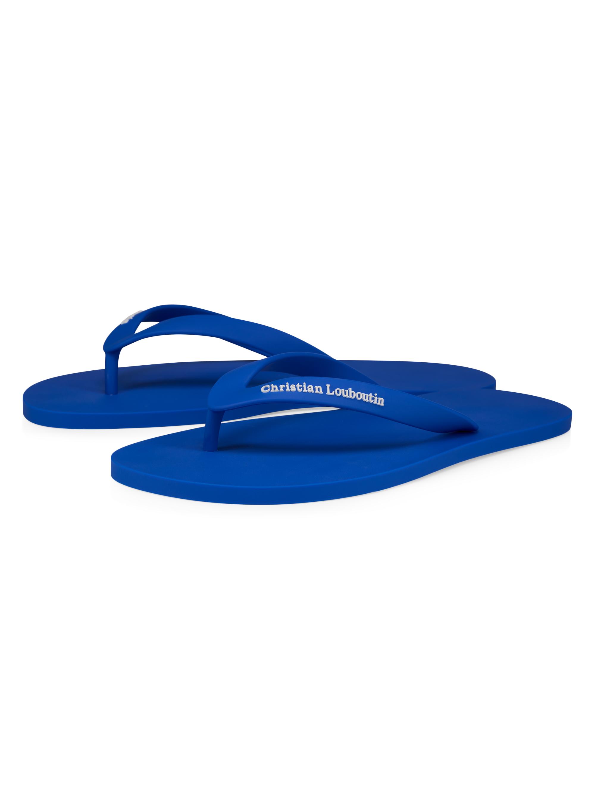Christian Louboutin Men's Summer Rubber Thong Sandals - Azurite | Thumbnail 2