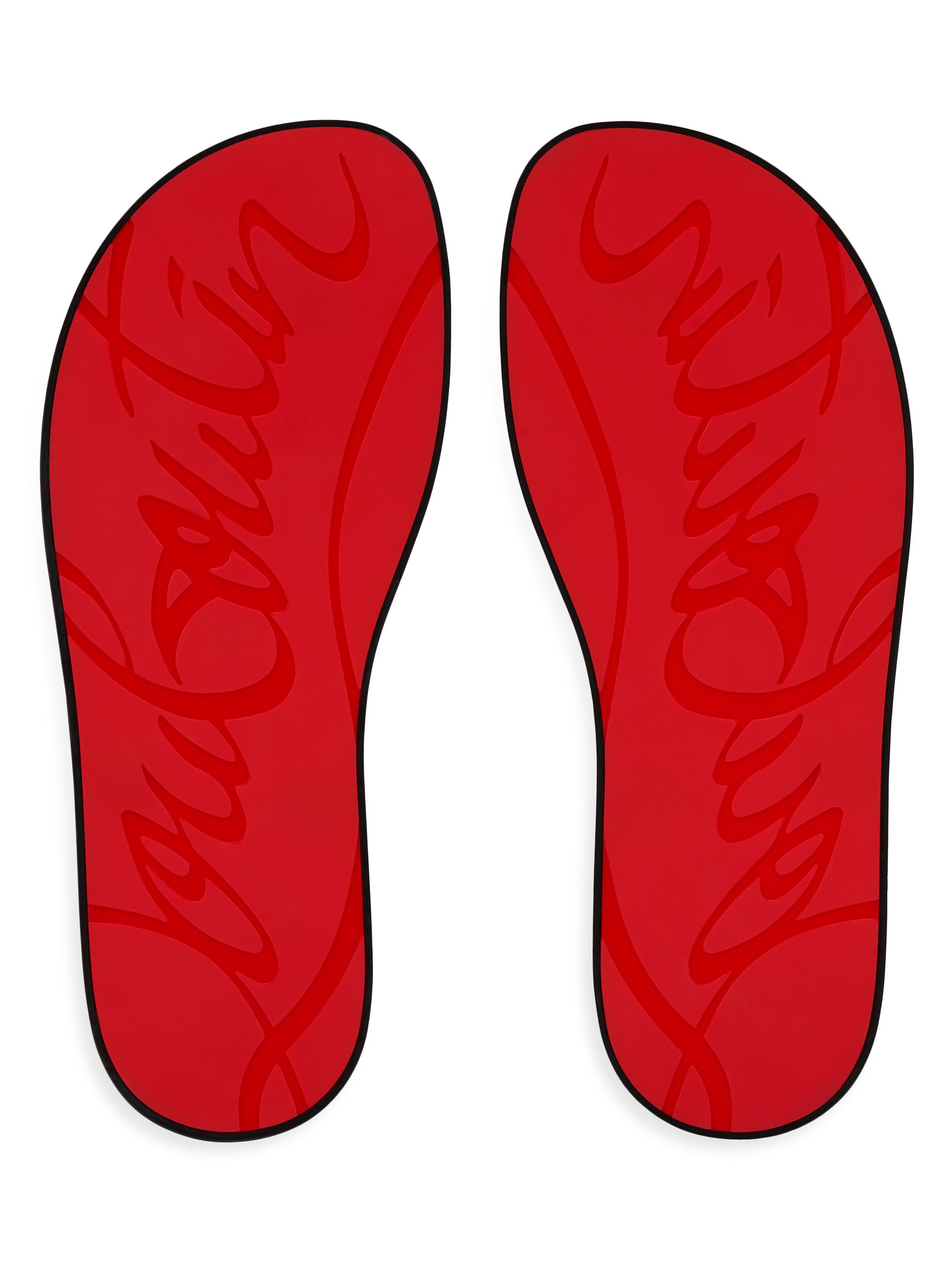 Christian Louboutin Men's Summer Rubber Thong Sandals - Black | Thumbnail 5