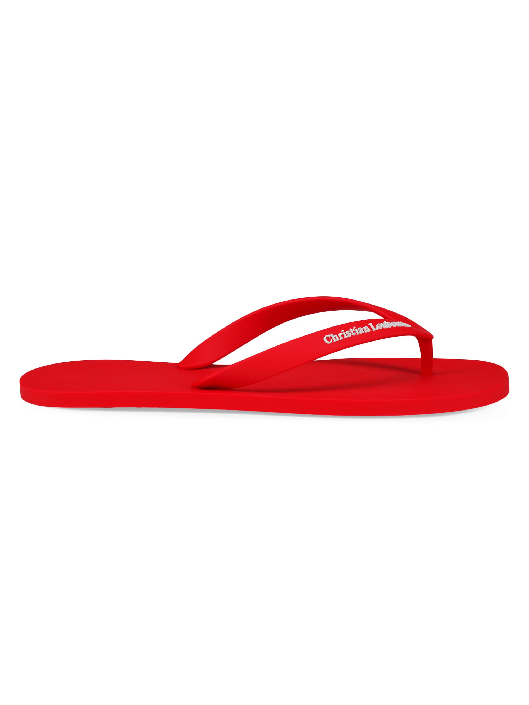 Christian Louboutin Men's Summer Rubber Thong Sandals - Loubi