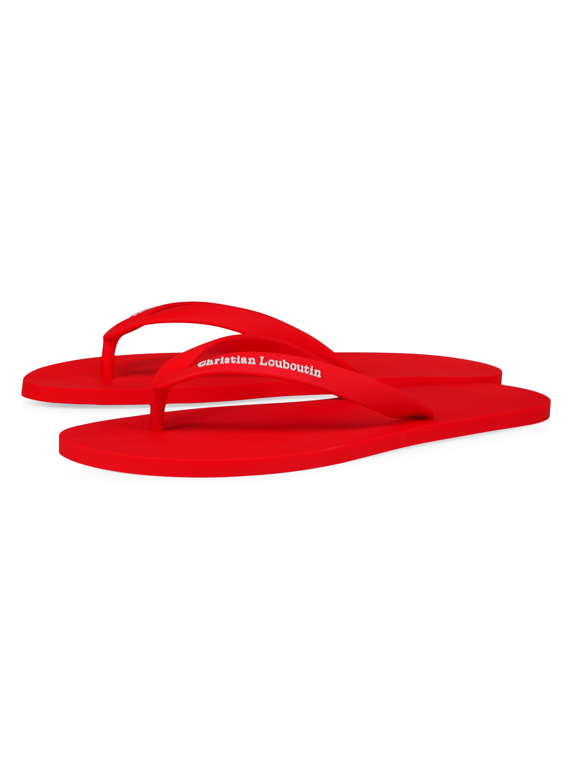 Christian Louboutin Men's Summer Rubber Thong Sandals - Loubi | Thumbnail 2