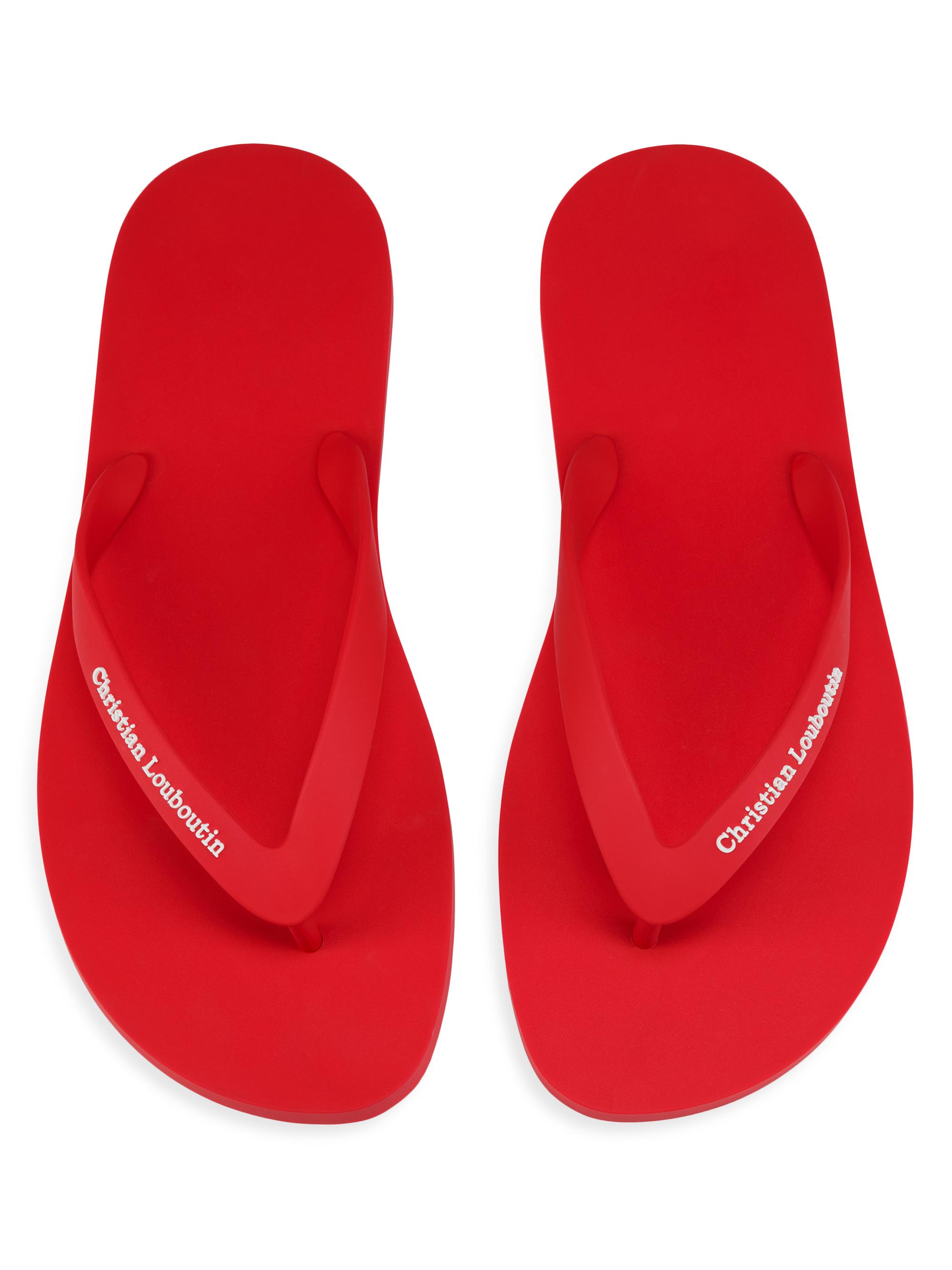 Christian Louboutin Men's Summer Rubber Thong Sandals - Loubi | Thumbnail 4