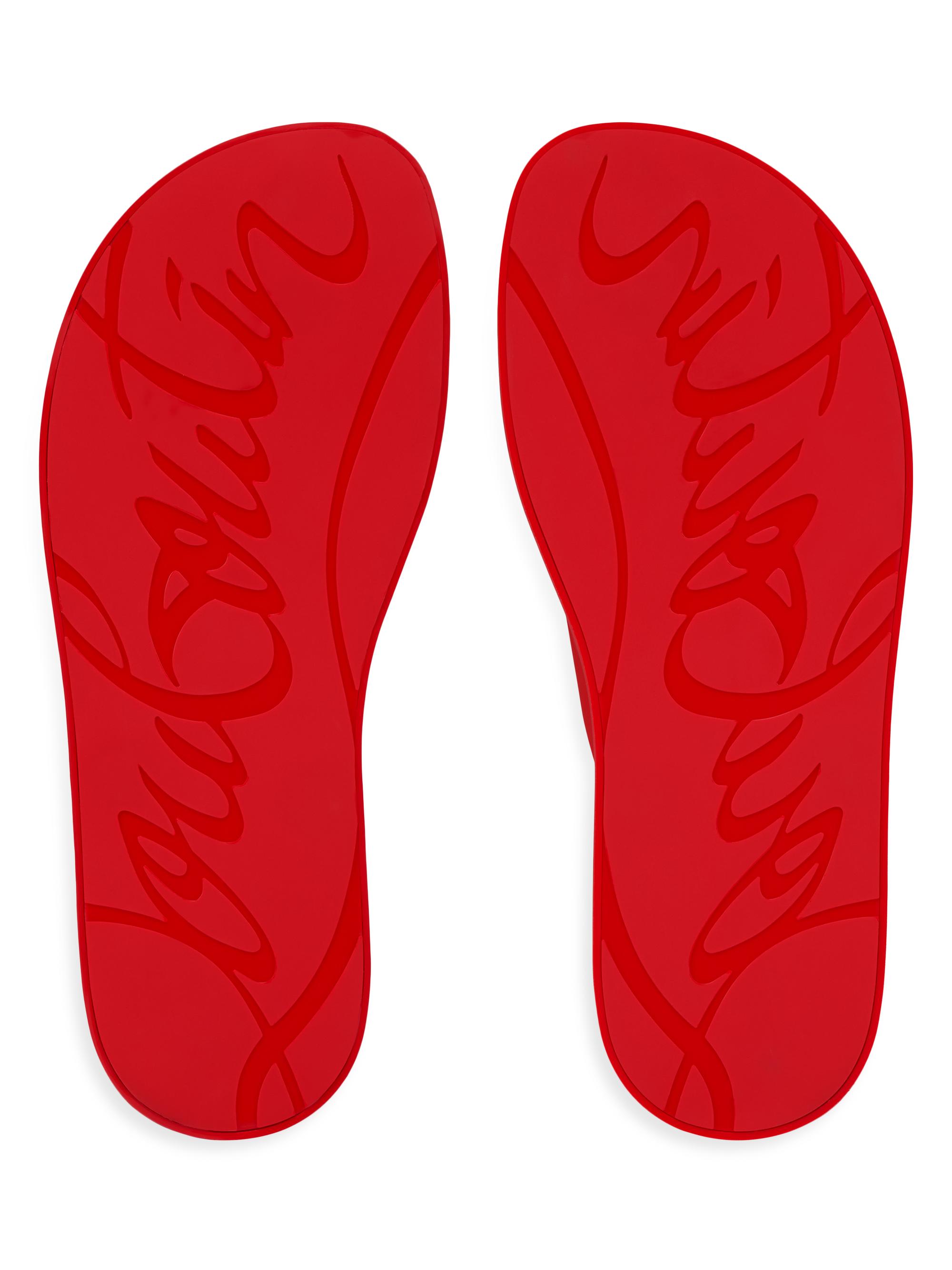 Christian Louboutin Men's Summer Rubber Thong Sandals - Loubi | Thumbnail 5