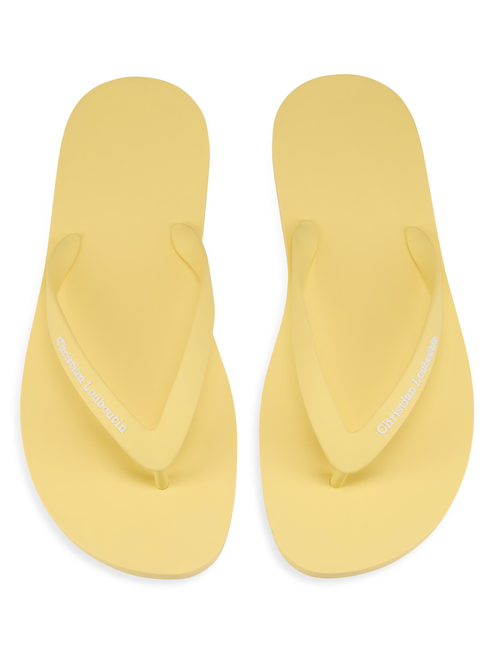 Christian Louboutin Men's Summer Rubber Thong Sandals - Vanilla | Thumbnail 4
